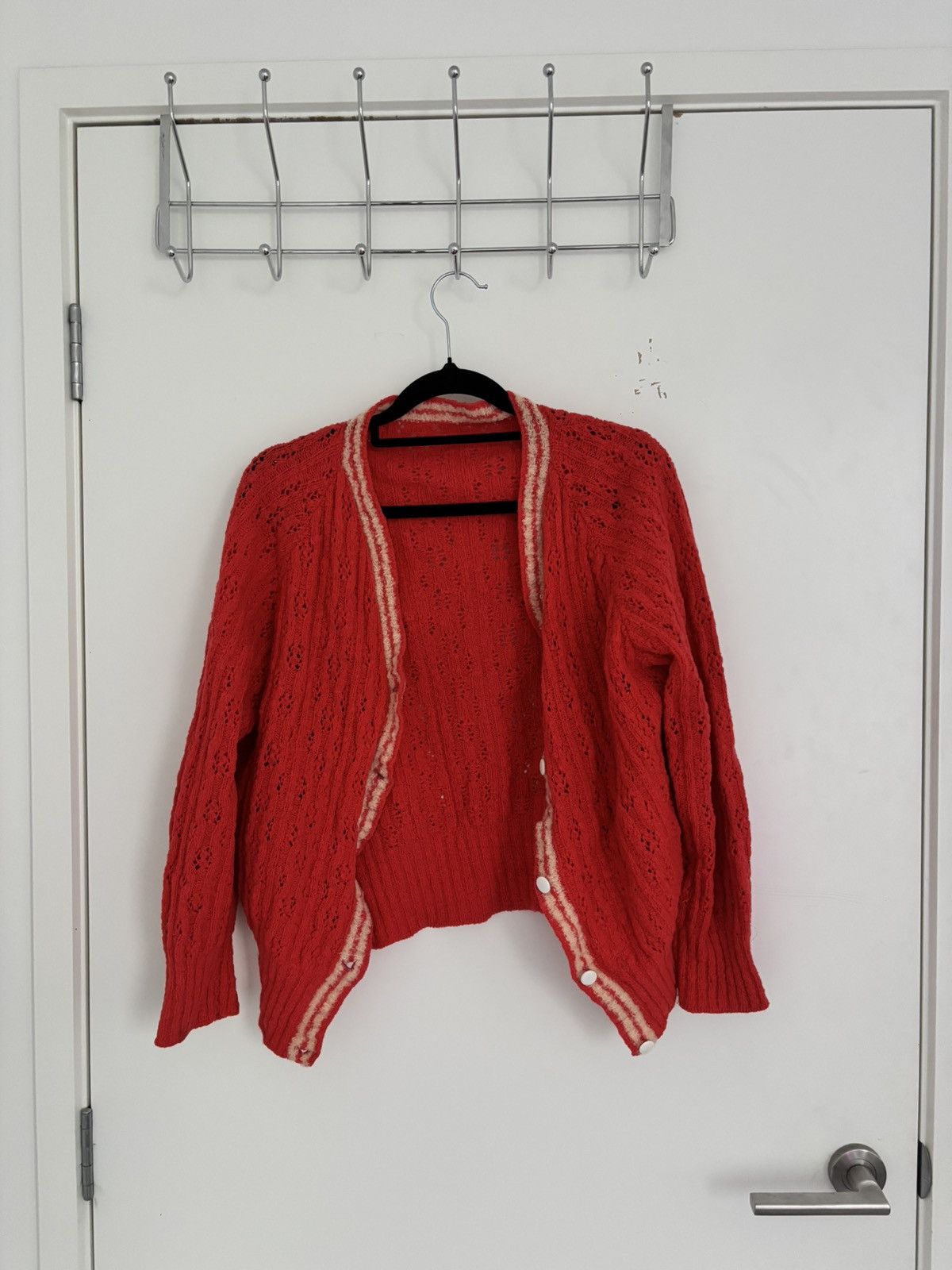 Vintage Vintage x funky Orange button up sweater Size S / US 4 / IT 40 - 2 Thumbnail