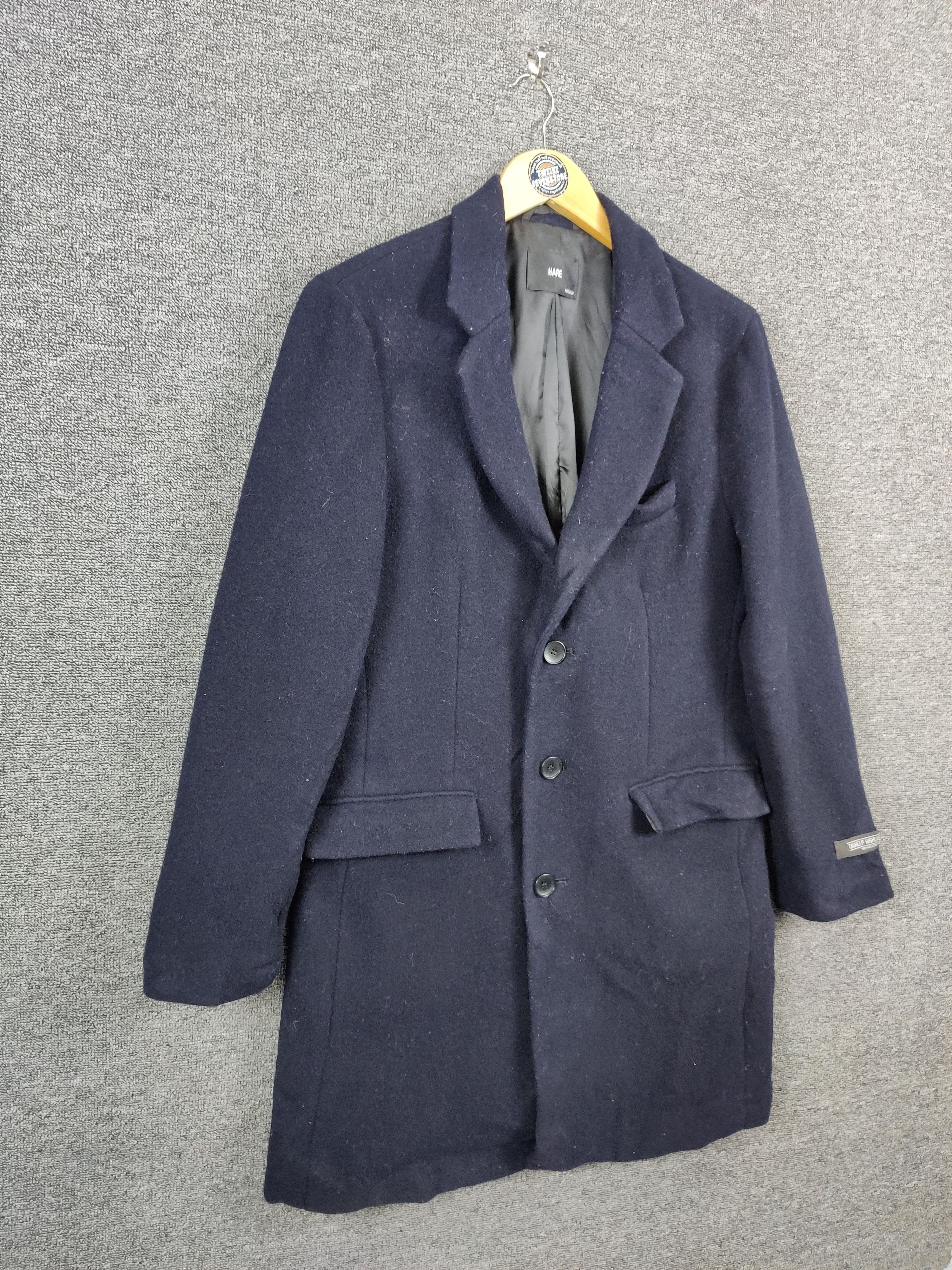 HARE Vintage Hare Single Breasted Wool Long Coat Size US M / EU 48-50 / 2 - 5 Thumbnail