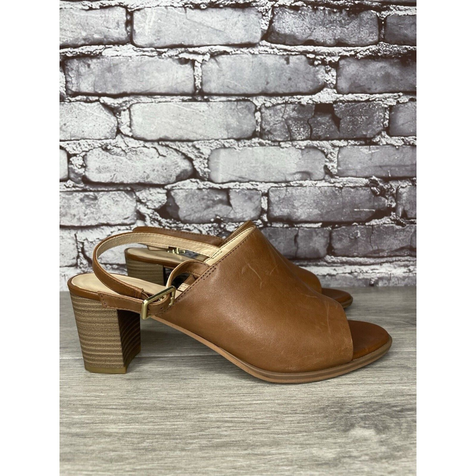 Clarks Clarks Brown Leather Casual Ankle Strap Open Toe Sandals Wom Size US 8.5 / IT 38.5 - 3 Thumbnail