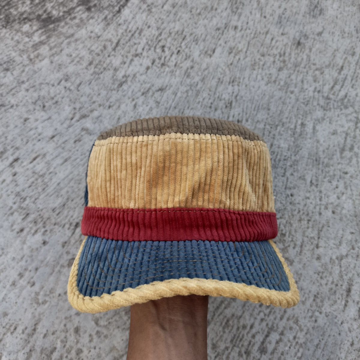 Other UNIQUE corduroy Patchwork cadet hat by grace Size ONE SIZE - 2 Thumbnail