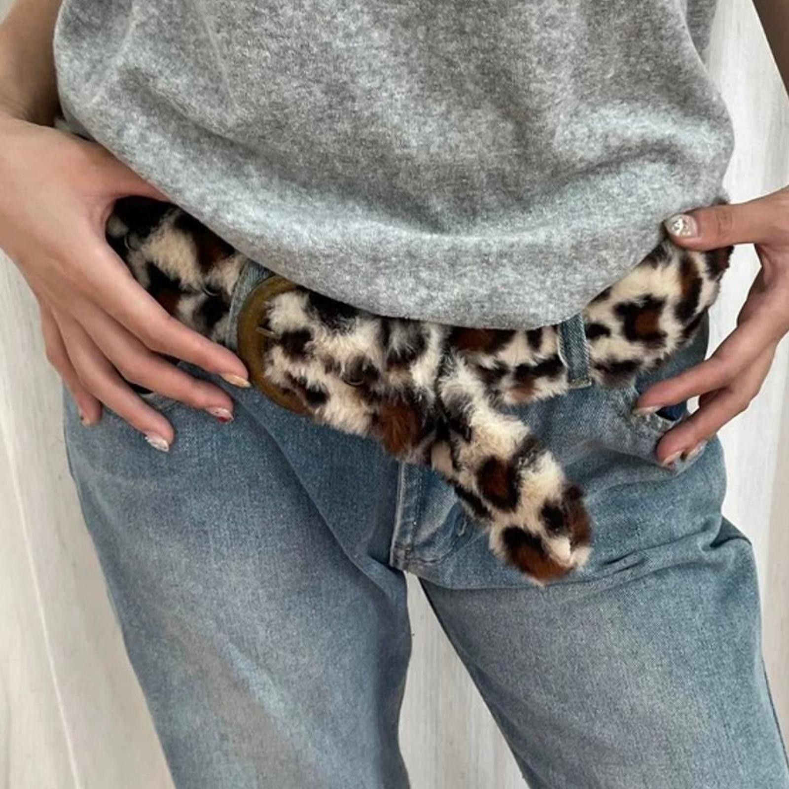 Japanese Brand Y2K Furry Retro Whimsical Animal Print Buckle Modern Belt Size ONE SIZE - 3 Thumbnail
