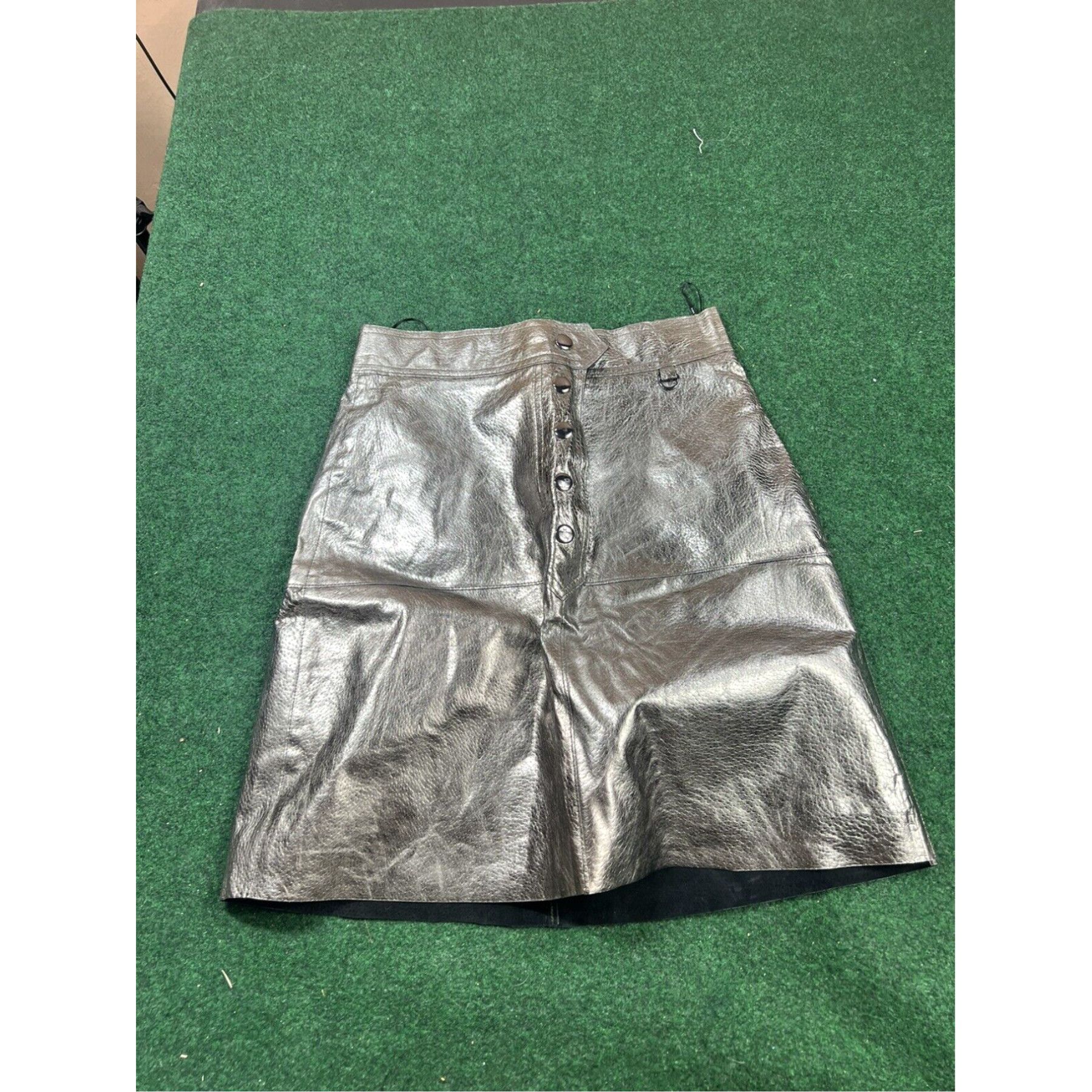 Zara Zara Woman Metallic Silver Skirt Size Small Never Worn New W Rags $99 Size 28" / US 6 / IT 42 - 1 Thumbnail