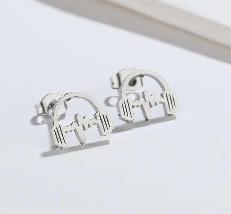Jewelry Headphone Stud Earrings Charm Earring Gift Size ONE SIZE - 2 Thumbnail