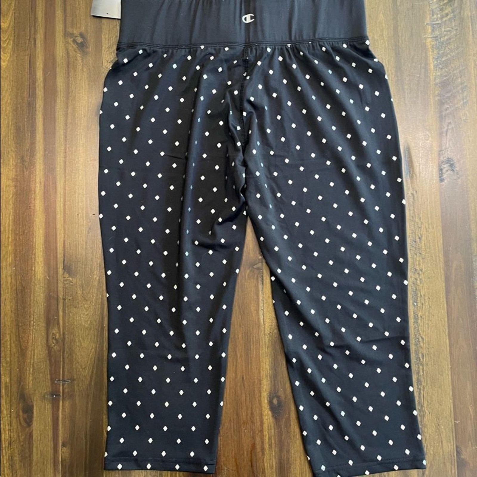 Champion TCU Champion Capri Leggings Black Diamond Print Size L Size 31" - 8 Thumbnail