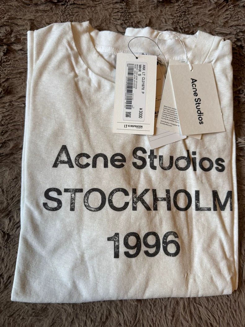Acne Studios Acne Studios White letter long-sleeved shirt Size US S / EU 44-46 / 1 - 2 Thumbnail