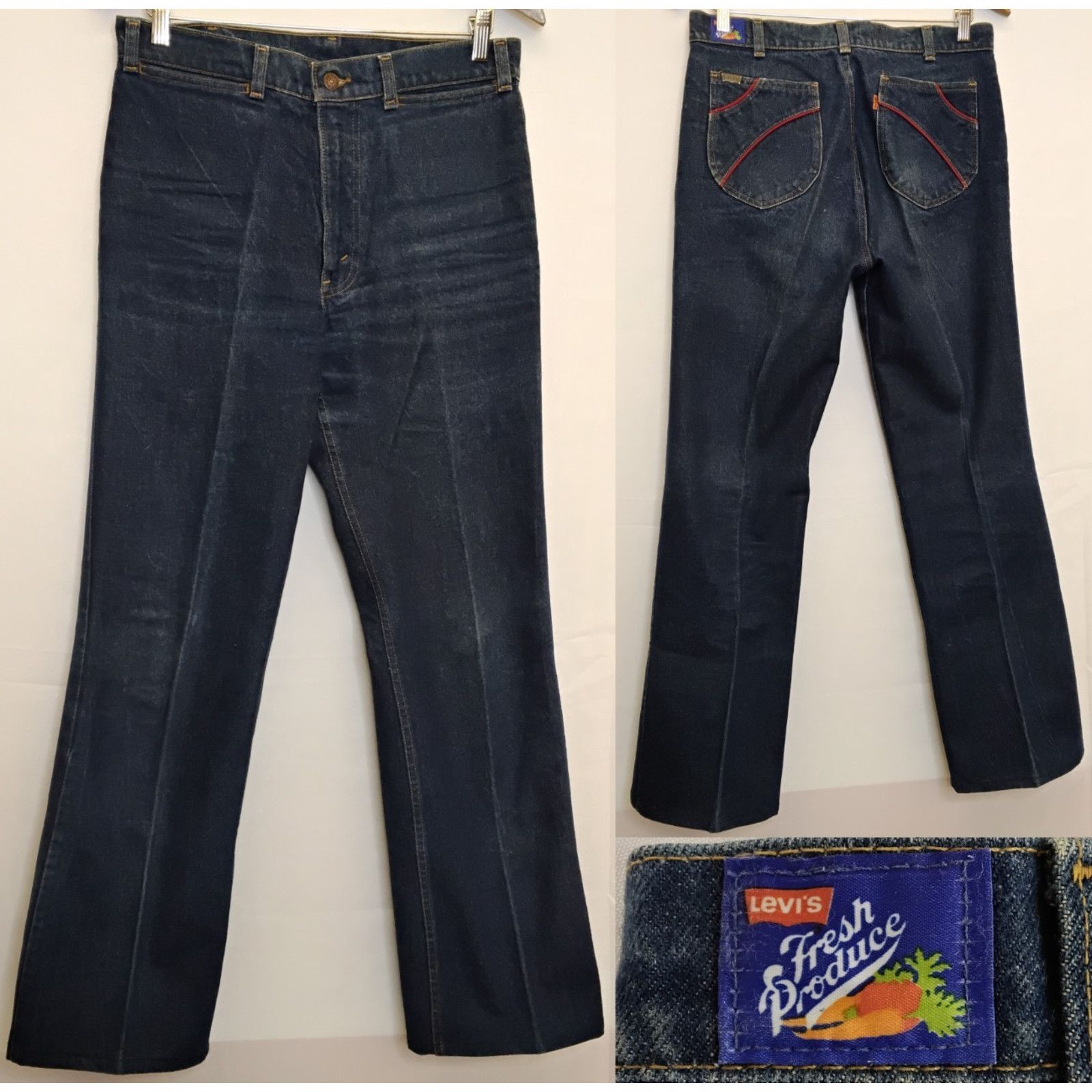 Levi's Levi's Fresh Produce Jean 32 Dark Wash 70s Talon Orange Tab Size US 32 / EU 48 - 1 Thumbnail