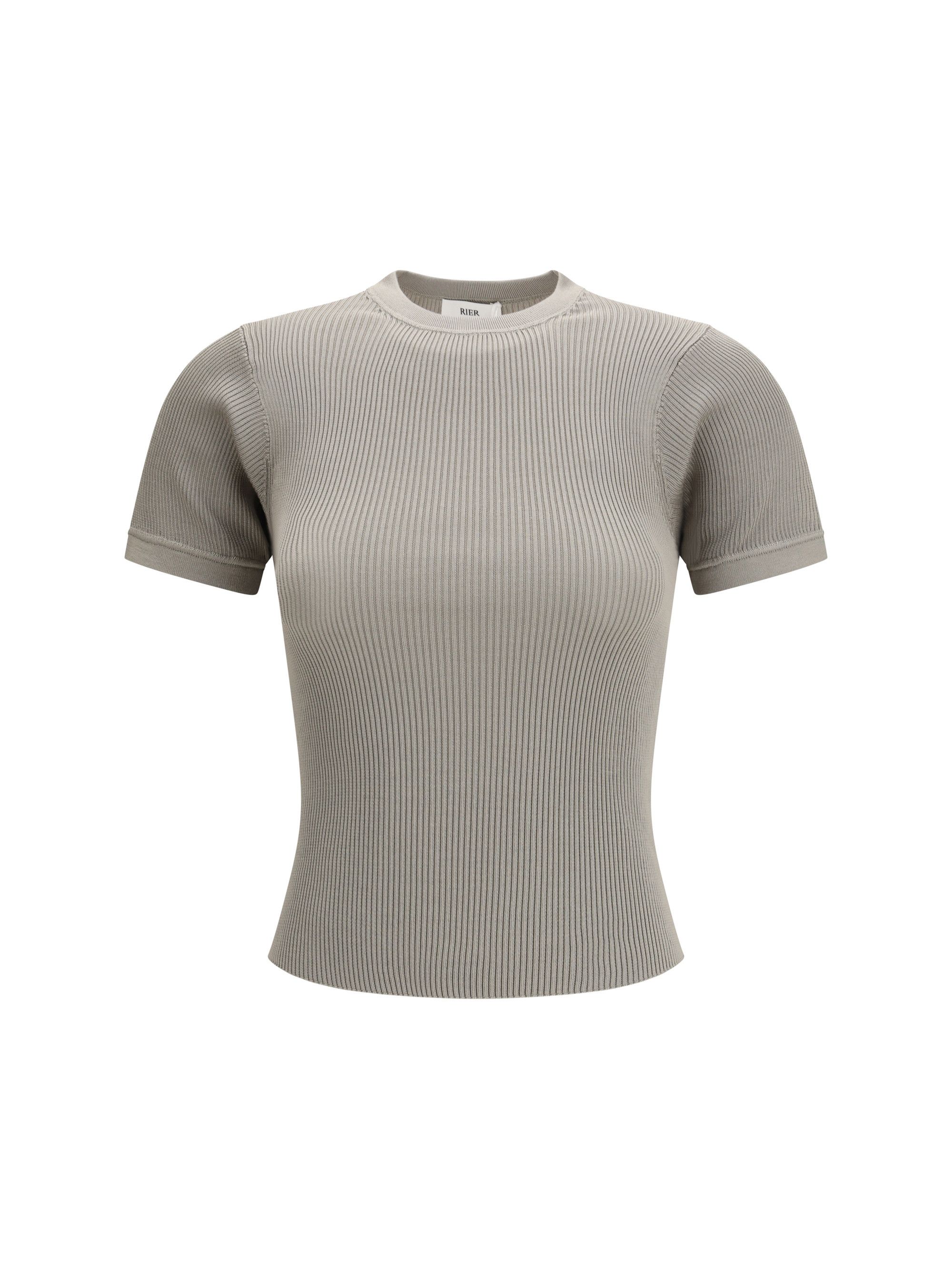 RIER Short-sleeve ribbed T-shirt Size L / US 10 / IT 46 - 1 Thumbnail