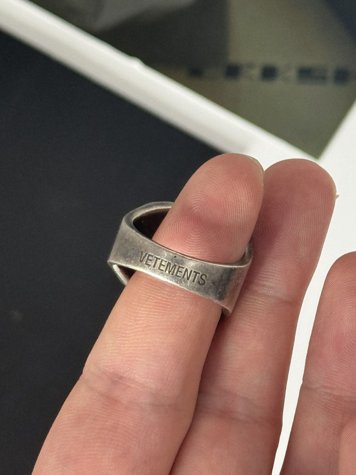 Vetements ✅Vetements Silver Skull Skeleton ring M Size ONE SIZE - 6 Thumbnail