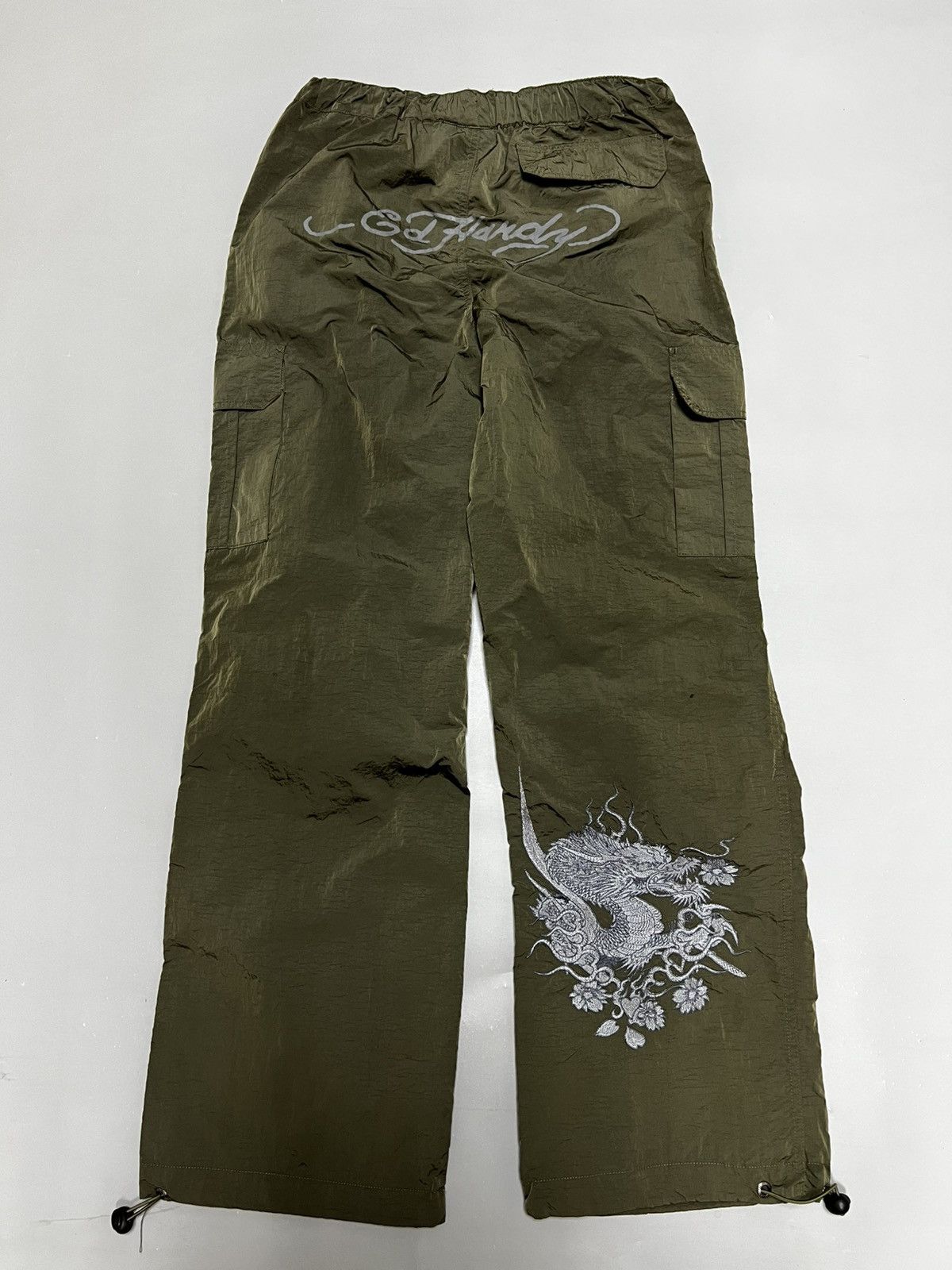 Ed Hardy × Urban Outfitters Ed Hardy x Urban Outfitters Big Logo Cargo Nylon Pants Baggy Size US 30 / EU 46 - 1 Thumbnail