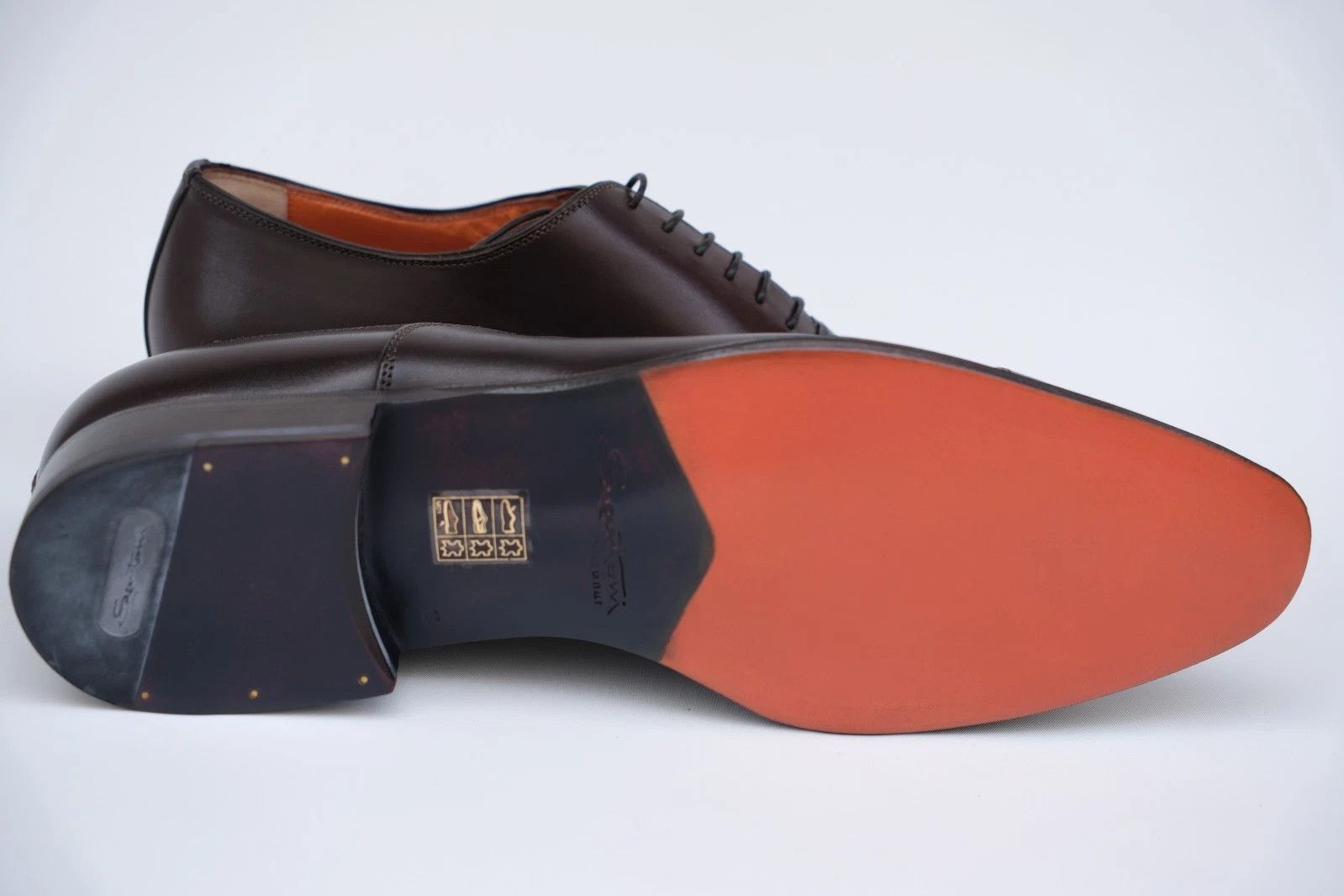 Santoni Santoni Brown Leather Oxford Shoes Brown EU 44 UK 10 US 11 Size US 11 / EU 44 - 8 Thumbnail