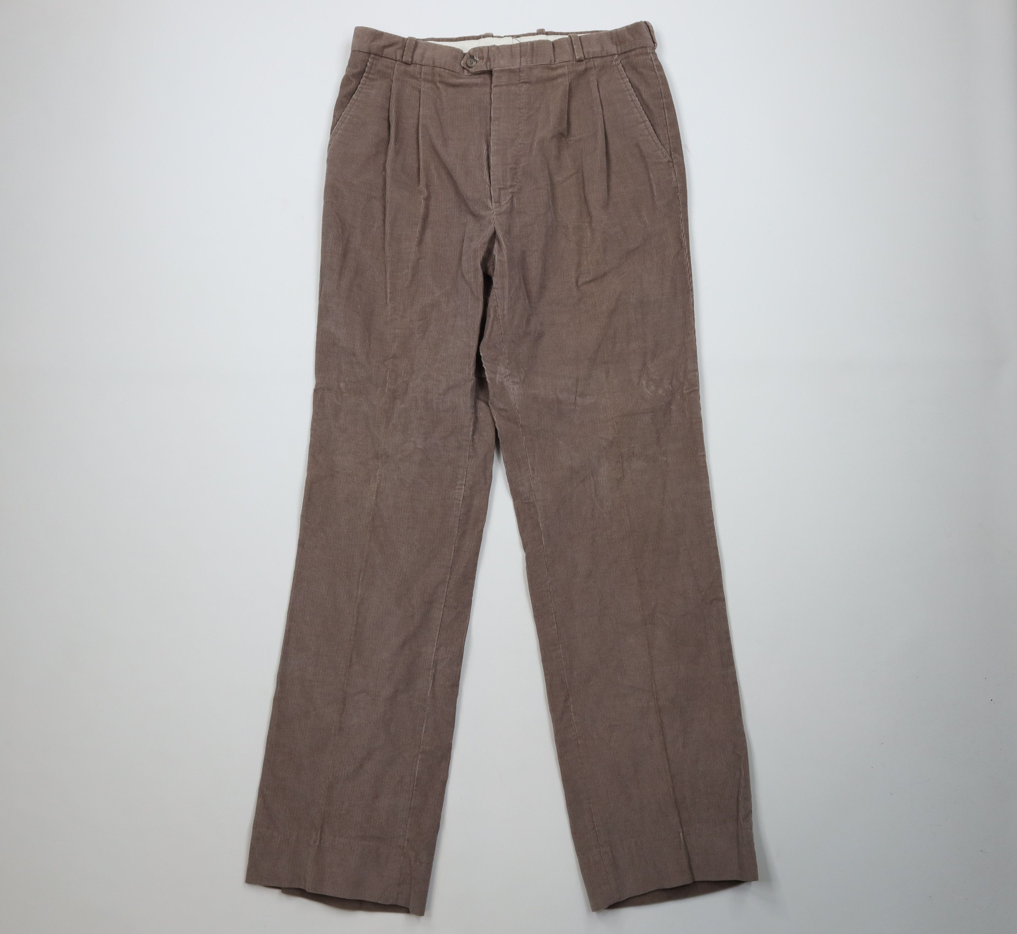 Vintage Vintage 90s Streetwear Wide Leg Corduroy Chino Pants Gray Size US 32 / EU 48 - 1 Thumbnail
