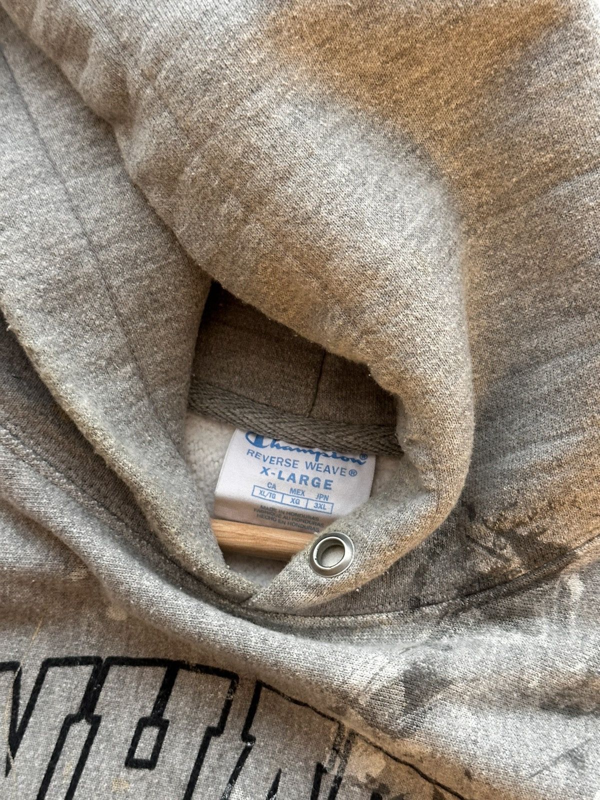 Champion Paint Splatter Grey Champion Hoodie Size US XL / EU 56 / 4 - 3 Thumbnail