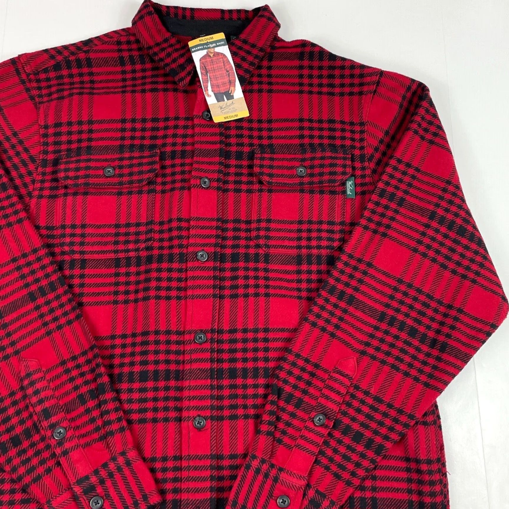 Vintage VINTAGE Woolrich Shirt Mens Medium Red Brawny Flannel Button Up Hiking Camping Outdoors Size US M / EU 48-50 / 2 - 3 Thumbnail