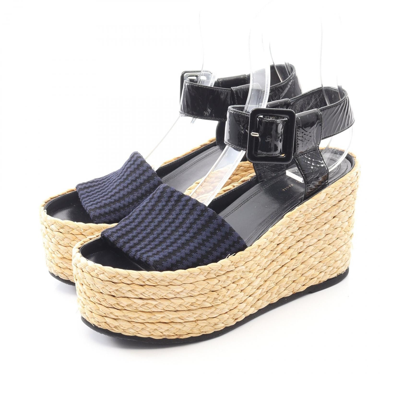 Celine Celine Celine Leather Fabric Sandals Leather Shoes DUTY FREE for USA Size ONE SIZE - 1 Thumbnail