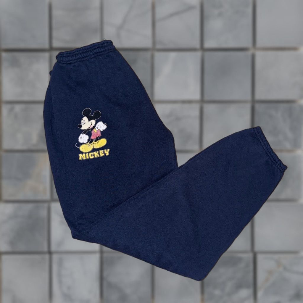Disney Disney Sweatpants Men XL Navy Blue Joggers Sweatpants Made In USA 36x32 Disney Mickey Activewear Size US 36 / EU 52 - 1 Thumbnail