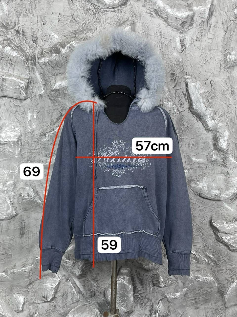 Japanese Brand Y2K Japanese Fade Fur Hoodie LGB Hysteric Glamour Style Size US M / EU 48-50 / 2 - 11 Thumbnail