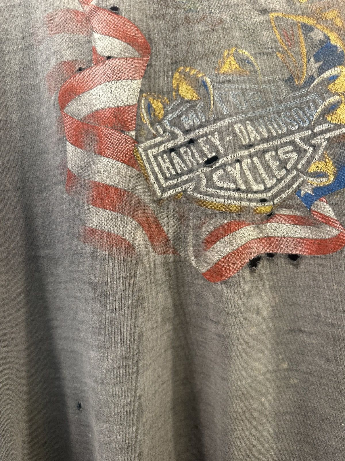 Harley Davidson Vintage Haey Davidson 3D Emblem 1987 Eagle 2XL THRASHED Size US XXL / EU 58 / 5 - 4 Thumbnail