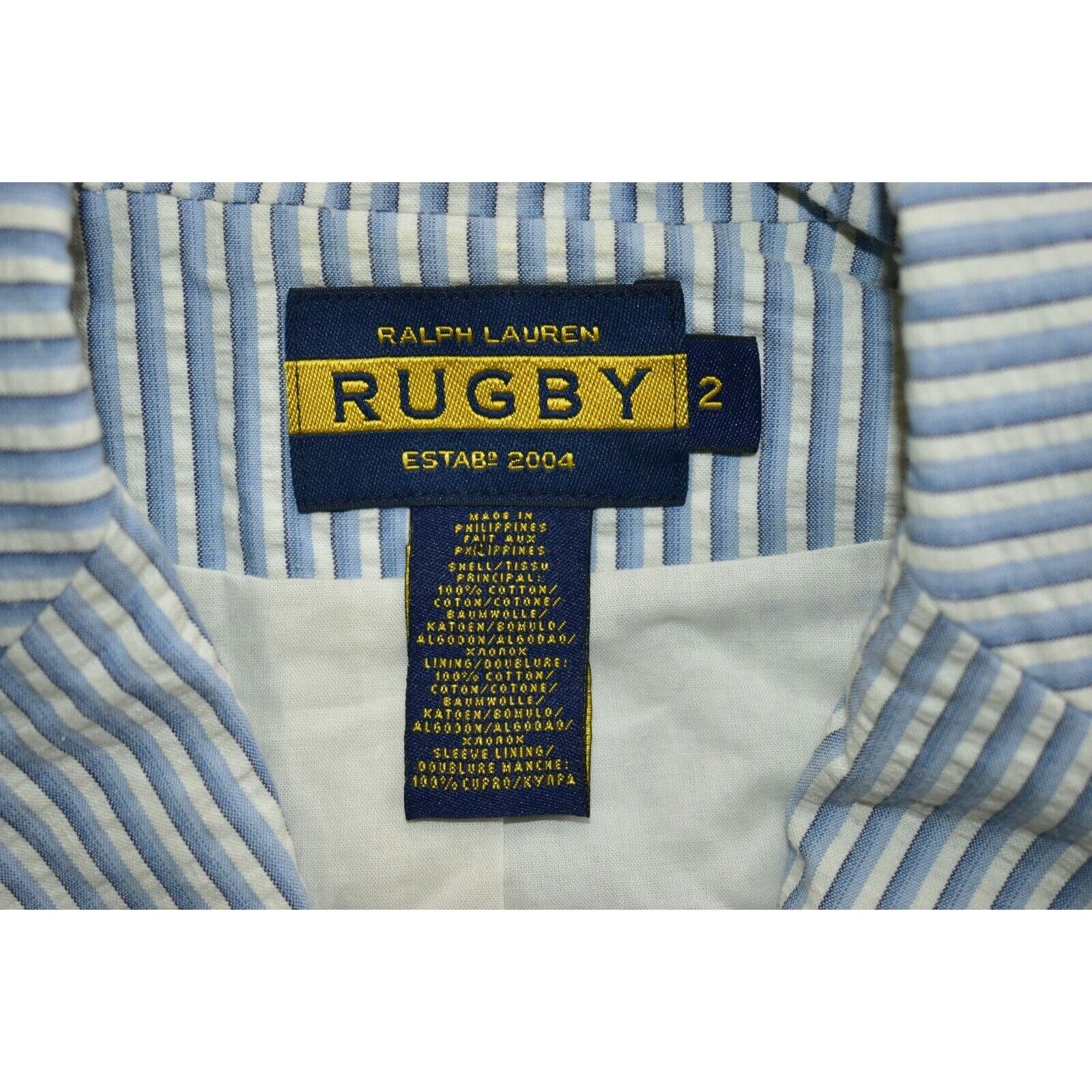 Ralph Lauren RALPH LAUREN RUGBY Blu Striped Cotton Two Button Blazer Sz 2 Size XS / US 0-2 / IT 36-38 - 7 Thumbnail