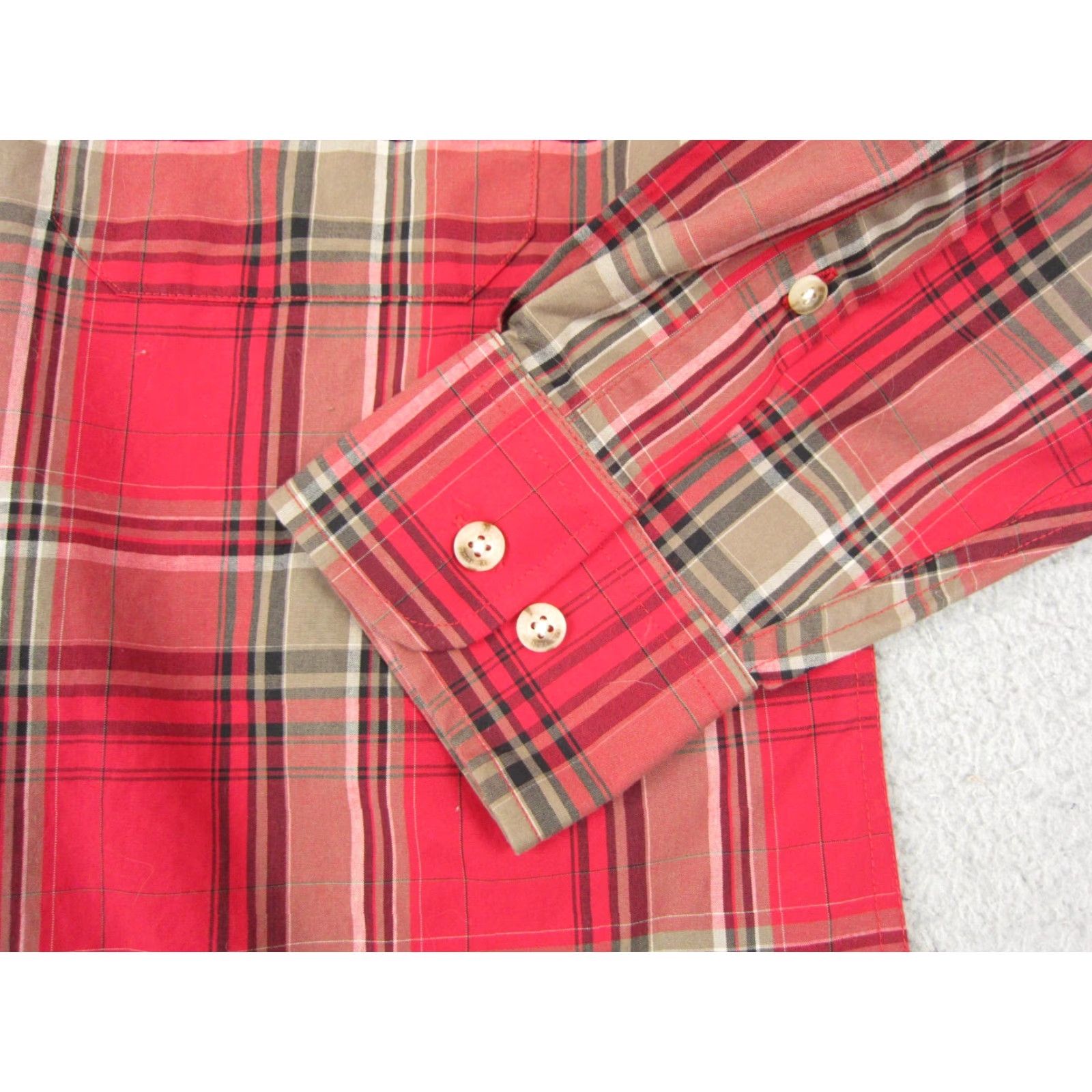 Pendleton VINTAGE Pendleton Shirt Mens S Red Plaid Cotton Button-Up Casual 90s Aztec Fall Winter Spring Summer Mens Size US S / EU 44-46 / 1 - 6 Thumbnail