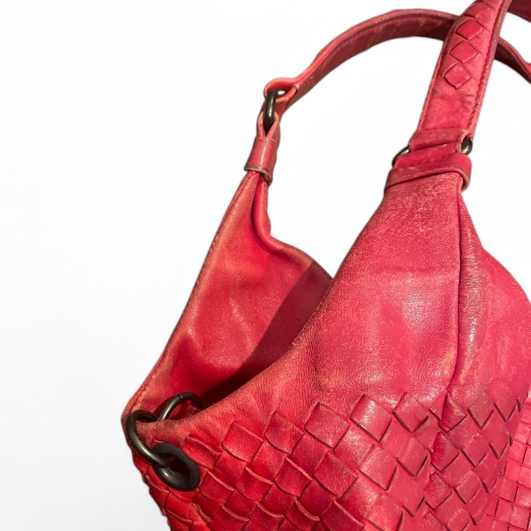 Bottega Veneta Bottega Veneta - Shoulder Bag Campanna Intrecciato Bordeaux Size ONE SIZE - 7 Thumbnail