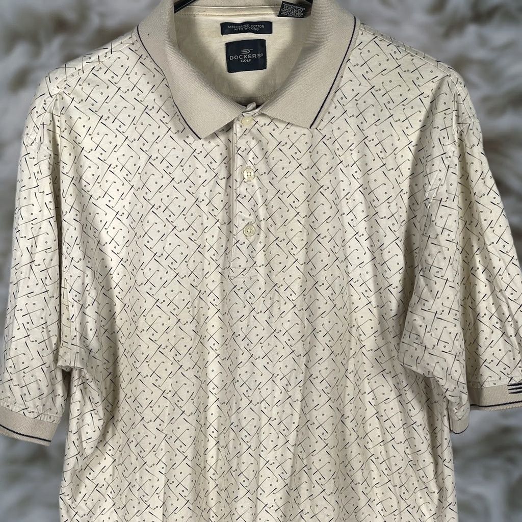 Dockers DOCKERS Polo Shirt Men’s Golf Polo Short Sleeve Casual Beige M Medium Size US M / EU 48-50 / 2 - 1 Thumbnail