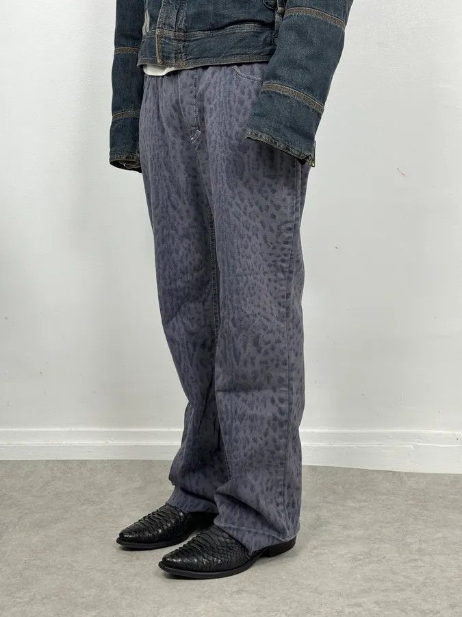 Roberto Cavalli 2000s Roberto Cavalli Navy Leopard Wide Pants Size US 30 / EU 46 - 3 Thumbnail