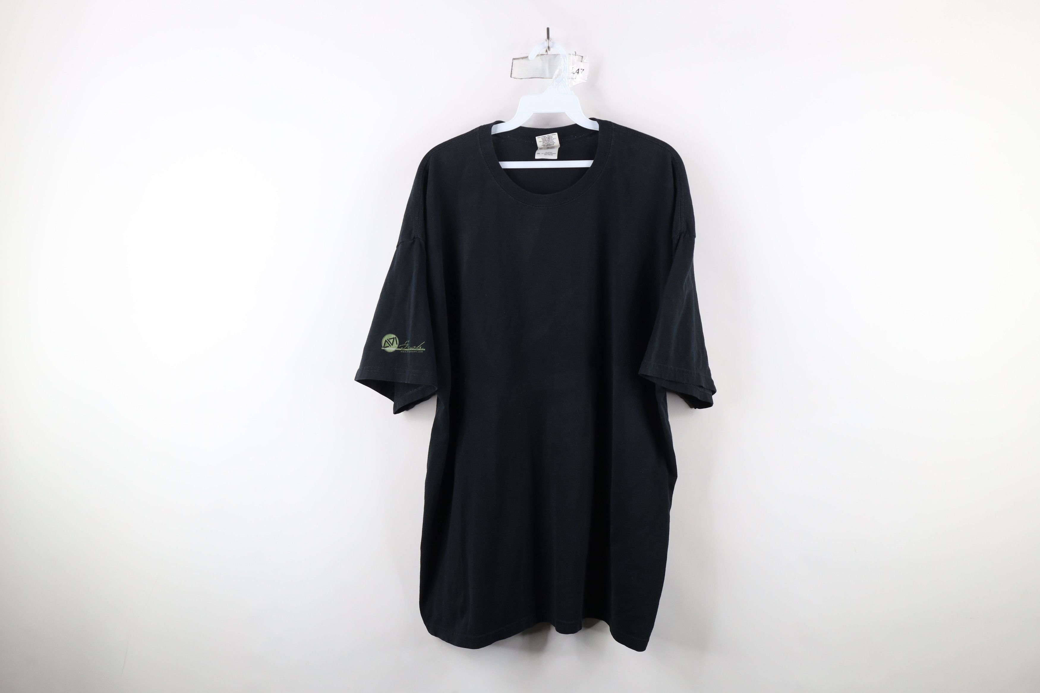 Vintage Vintage 90s Y2K Streetwear Blank Short Sleeve T-Shirt Black Size US XXL / EU 58 / 5 - 1 Thumbnail