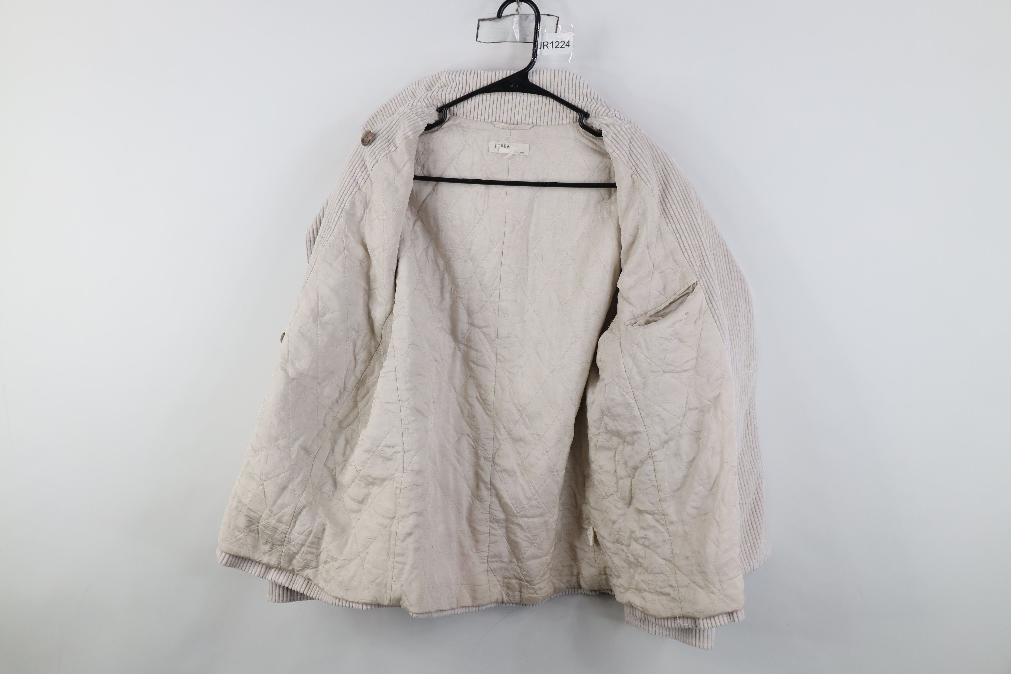 J.Crew Vintage 90s Y2K J Crew Quilted Corduroy Peacoat Jacket Size M / US 6-8 / IT 42-44 - 10 Thumbnail
