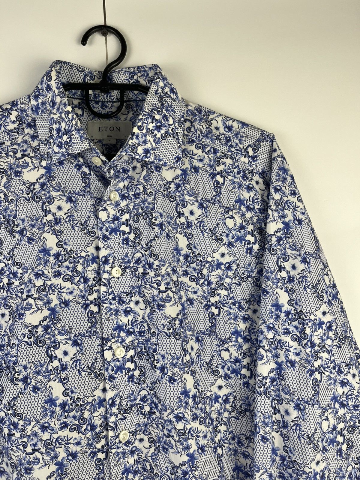 Eton Eton Printed Cotton Long Sleeve Shirt Button Up Size US M / EU 48-50 / 2 - 3 Thumbnail