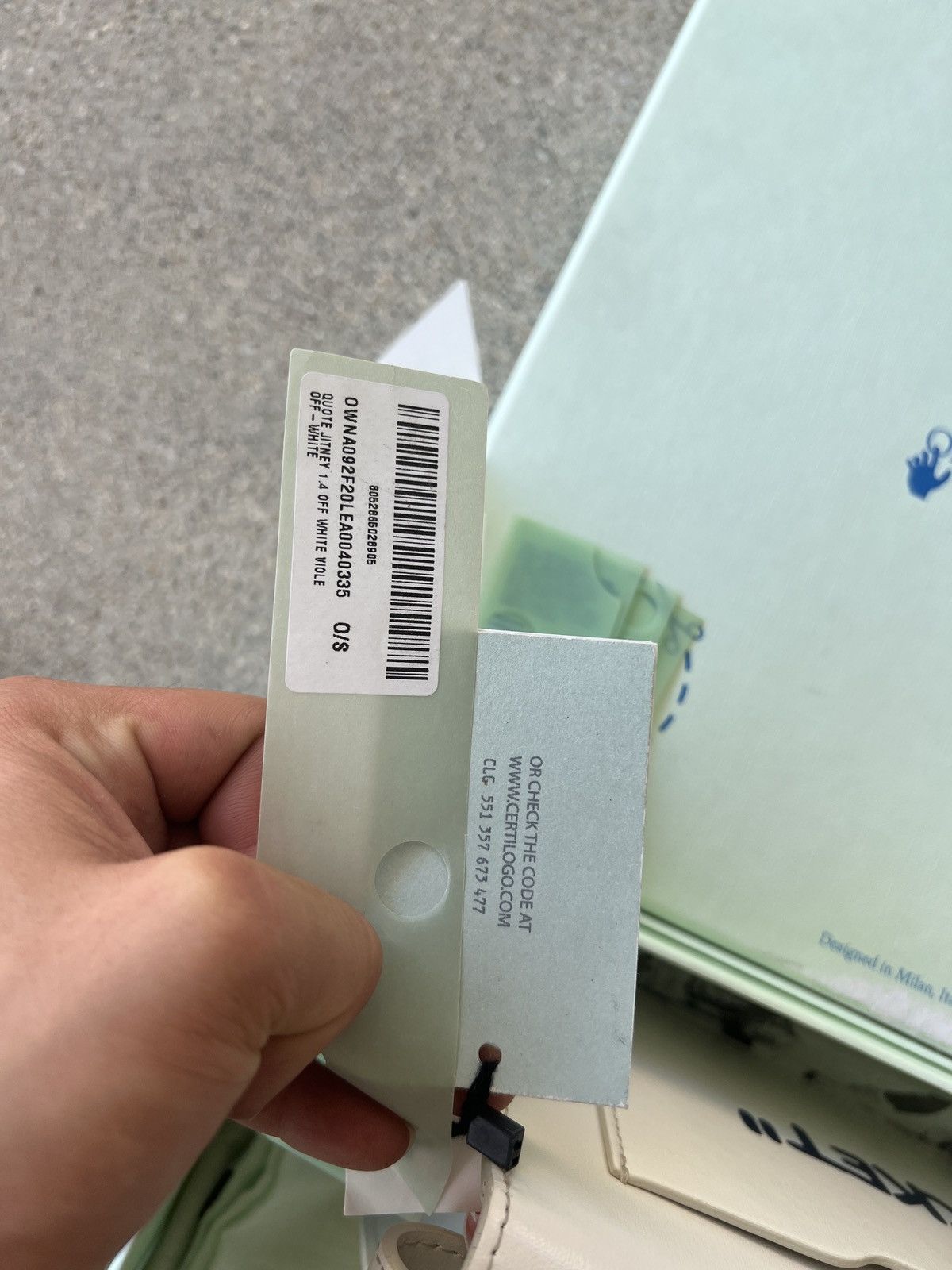Off-White OFF-WHITE 1.4 Violet Jitney Quote "SALARY INSIDE" Bag Size ONE SIZE - 7 Thumbnail