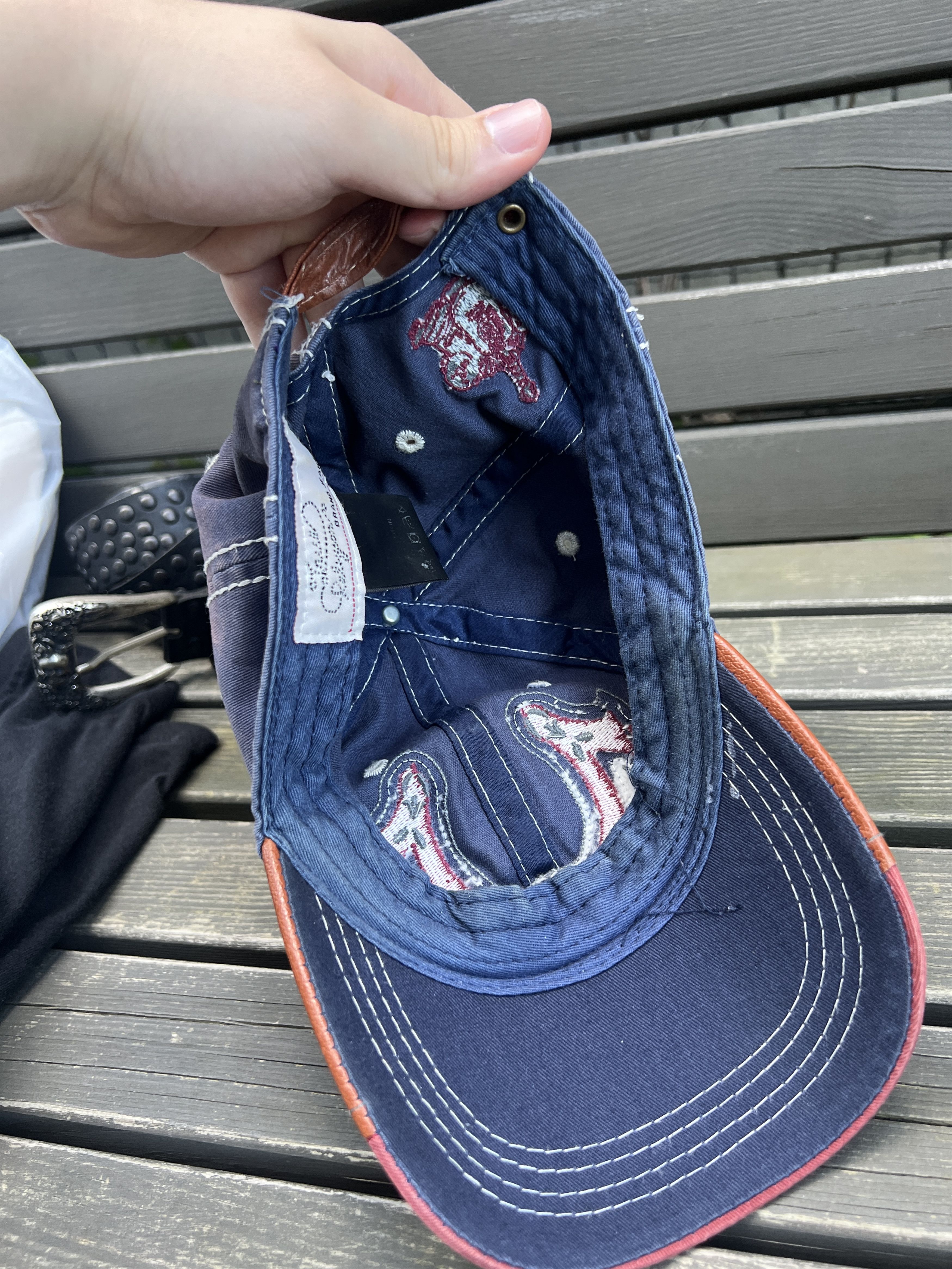 True Religion True Religion Vintage Y2K Distressed Cap Size ONE SIZE - 12 Thumbnail