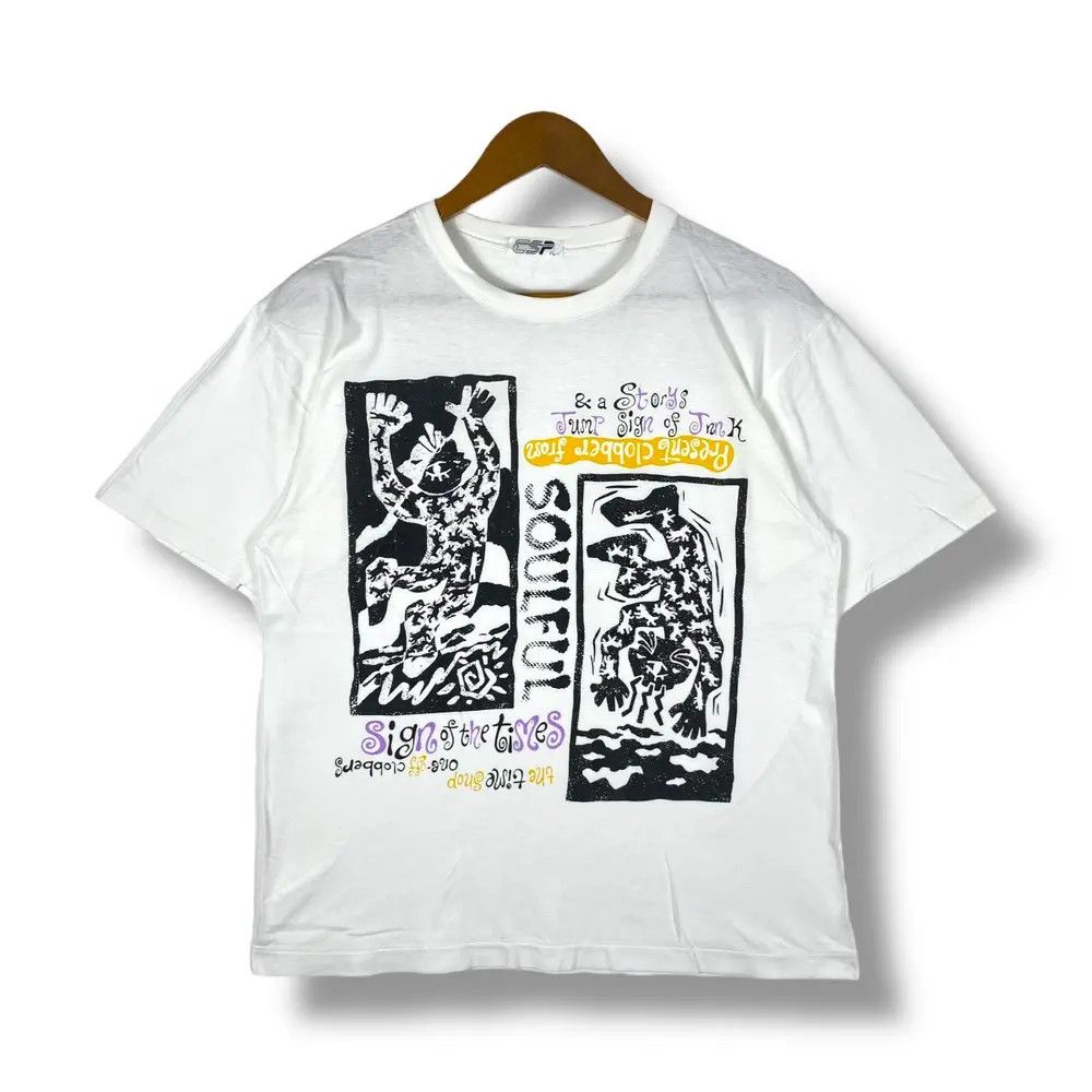 Vintage Vintage 80's SOULFUL Sign Of The Times Art Graphic Tee Shirt Size US L / EU 52-54 / 3 - 1 Thumbnail