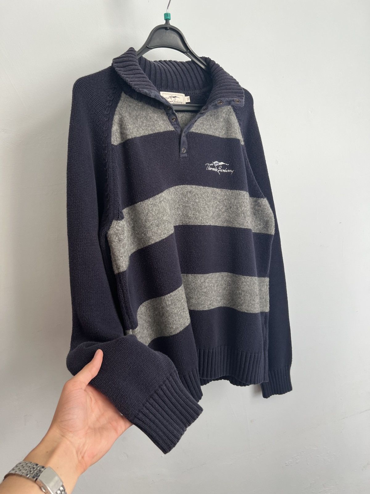 Burberry Vintage Thomas Burberry Sweater Size US XL / EU 56 / 4 - 2 Thumbnail