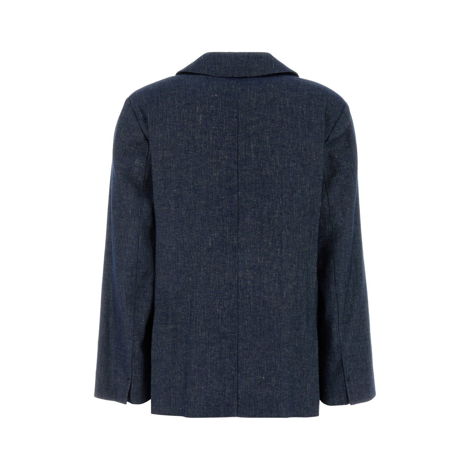 Max Mara MAX MARA Stretch Nero Blue Denim Blazer New & Authentic (Wom Size M / US 6-8 / IT 42-44 - 2 Thumbnail