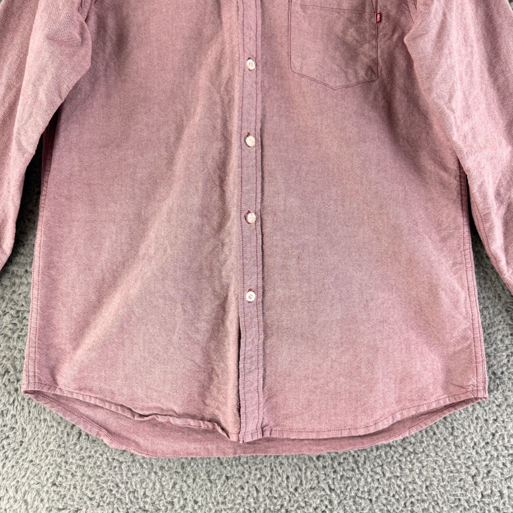 Obey OBEY Button-Down Shirt Mens Medium Red Long Sleeve 100% Cotton Oxford Casual Size US M / EU 48-50 / 2 - 4 Thumbnail