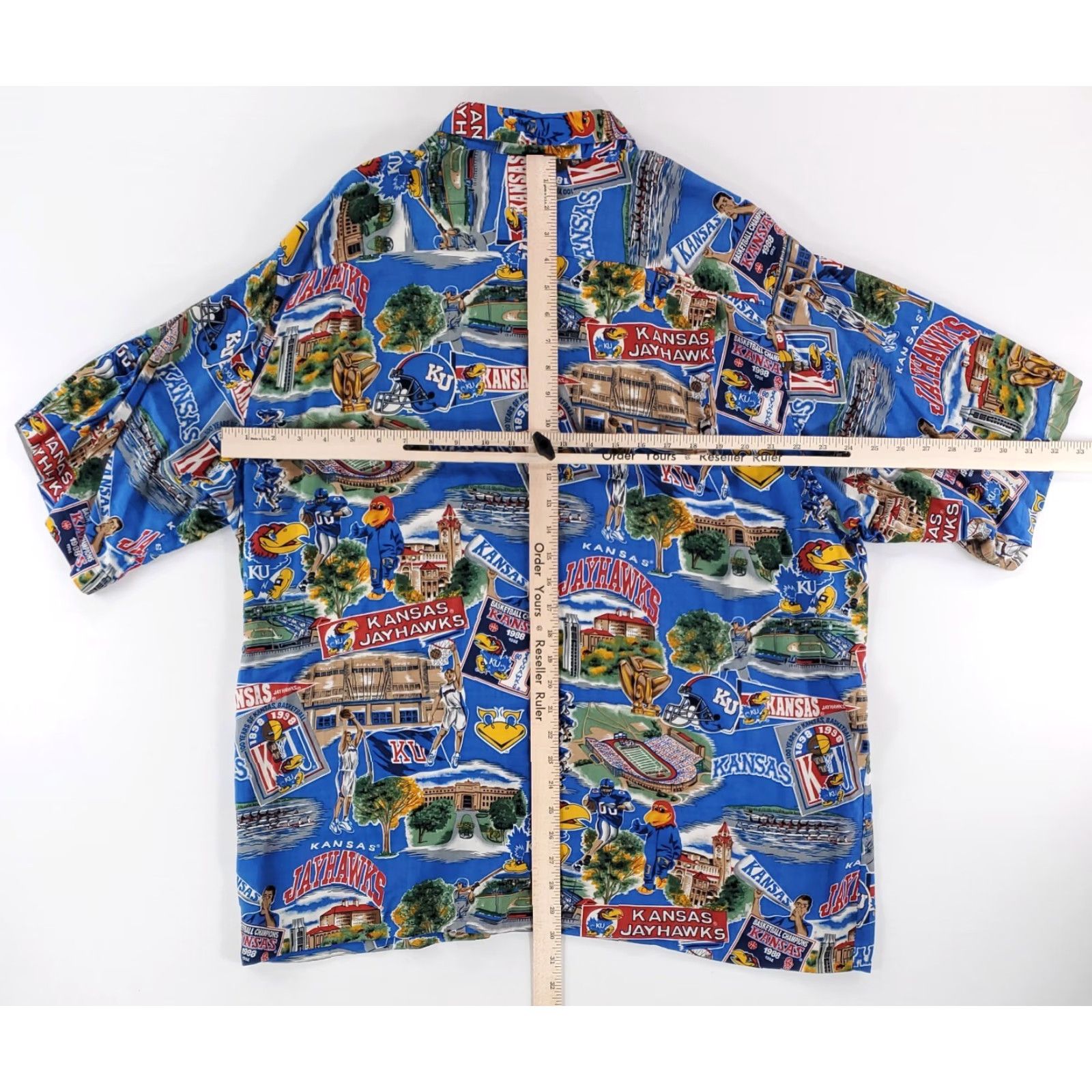 Reyn Spooner Reyn Spooner Hawaiian Shirt Mens XL Kansas Jayhawks Sports University Multicolor Short Sleeve Size US XL / EU 56 / 4 - 4 Thumbnail