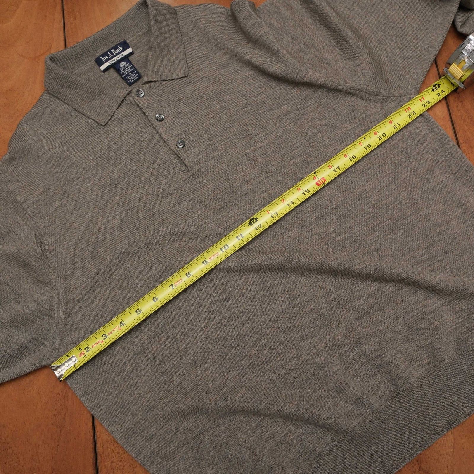 Jos. A. Bank Jos. A Bank Large Made in Italy 100% Merino Collared Sweater Size US L / EU 52-54 / 3 - 7 Thumbnail