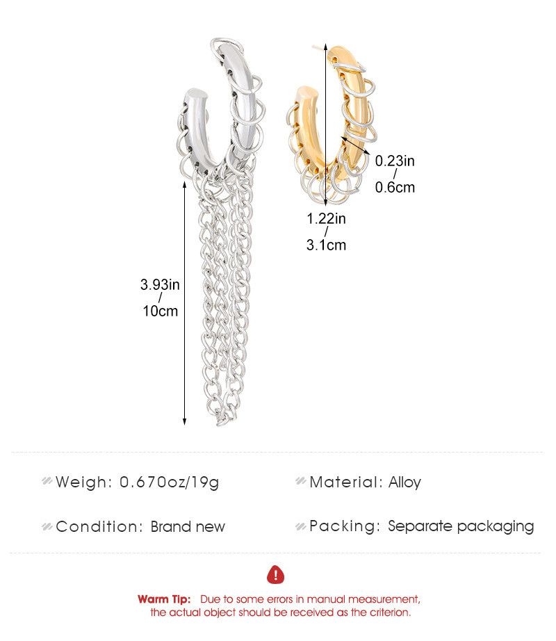 Jewelry Personality Exaggerated Long Fringe Earrings Size ONE SIZE - 5 Thumbnail