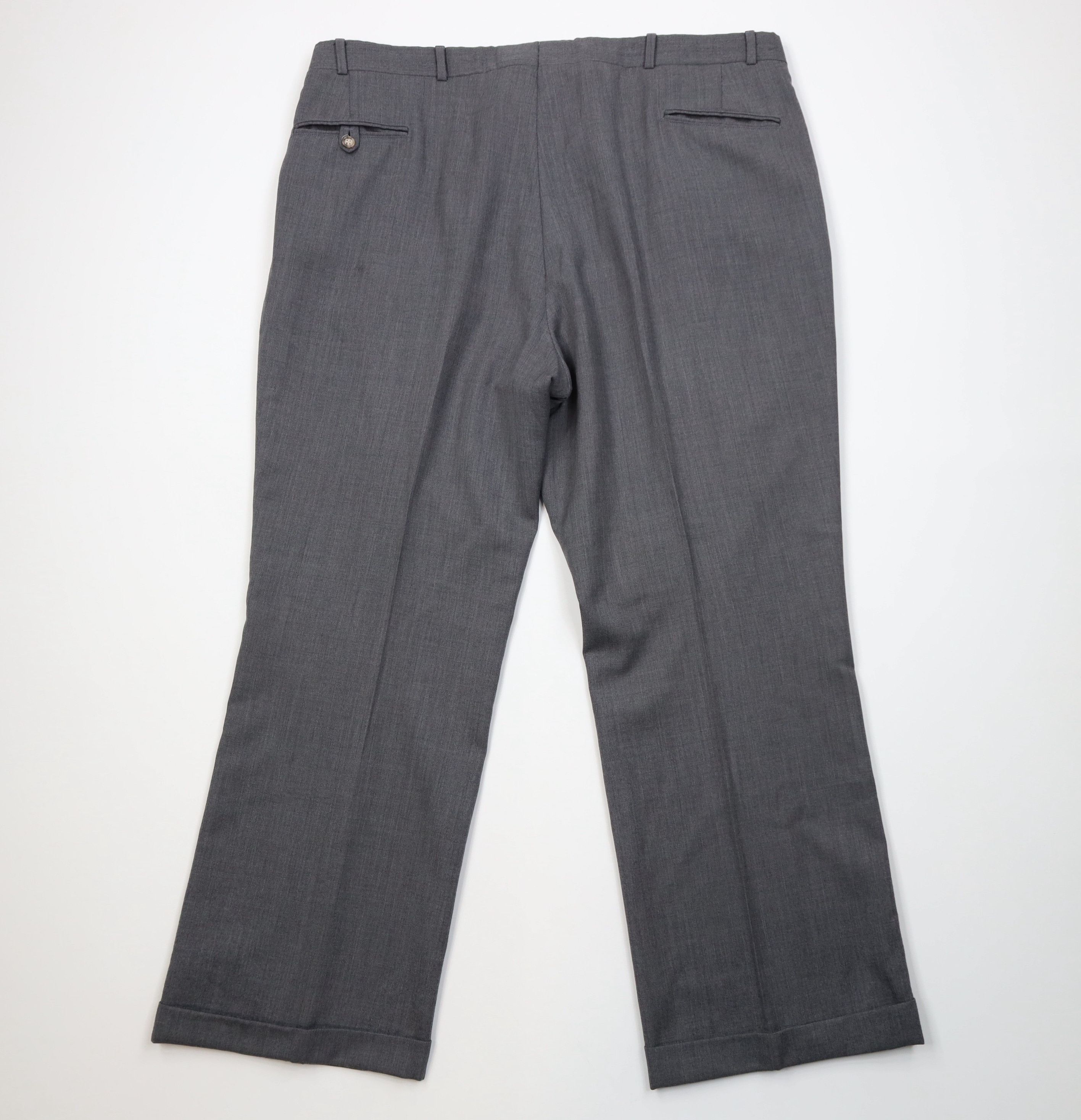 Lands' End Vintage 80s Lands End Knit Wide Leg Chino Pants Gray USA Size US 40 / EU 56 - 11 Thumbnail