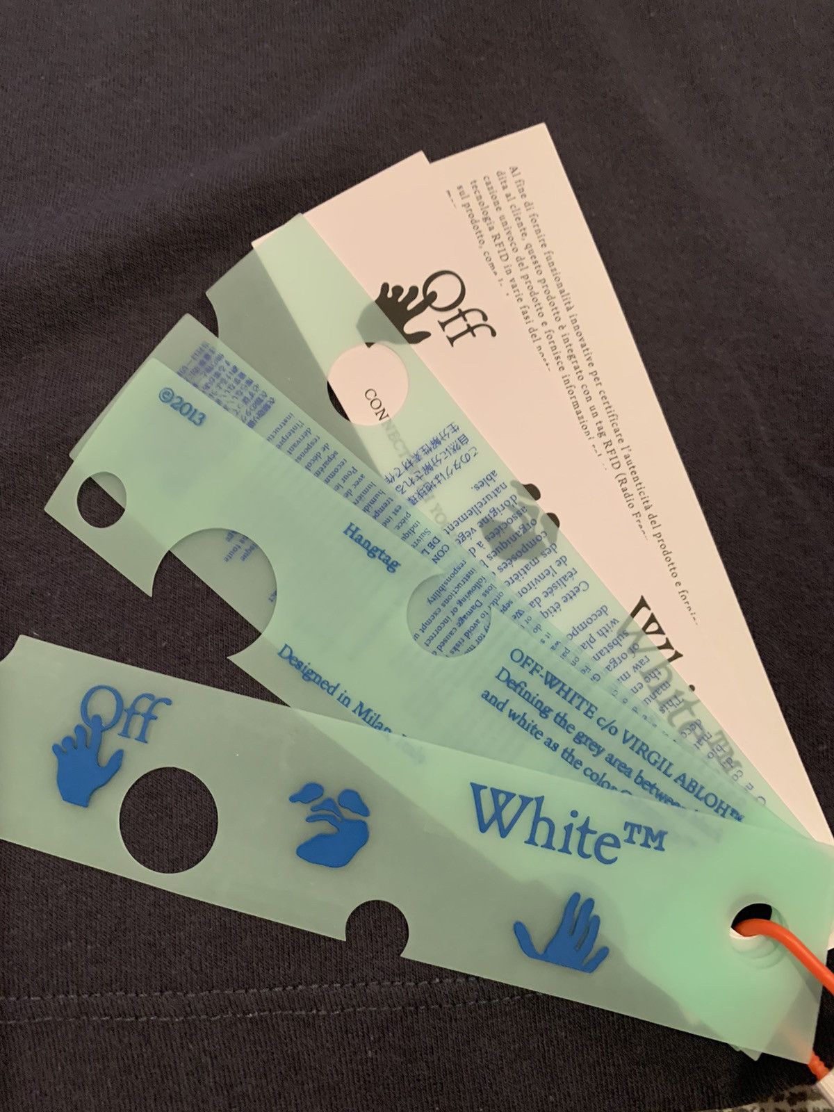 Off-White Off-White Two-Tone Striped Motif T-Shirt S Size US S / EU 44-46 / 1 - 12 Thumbnail