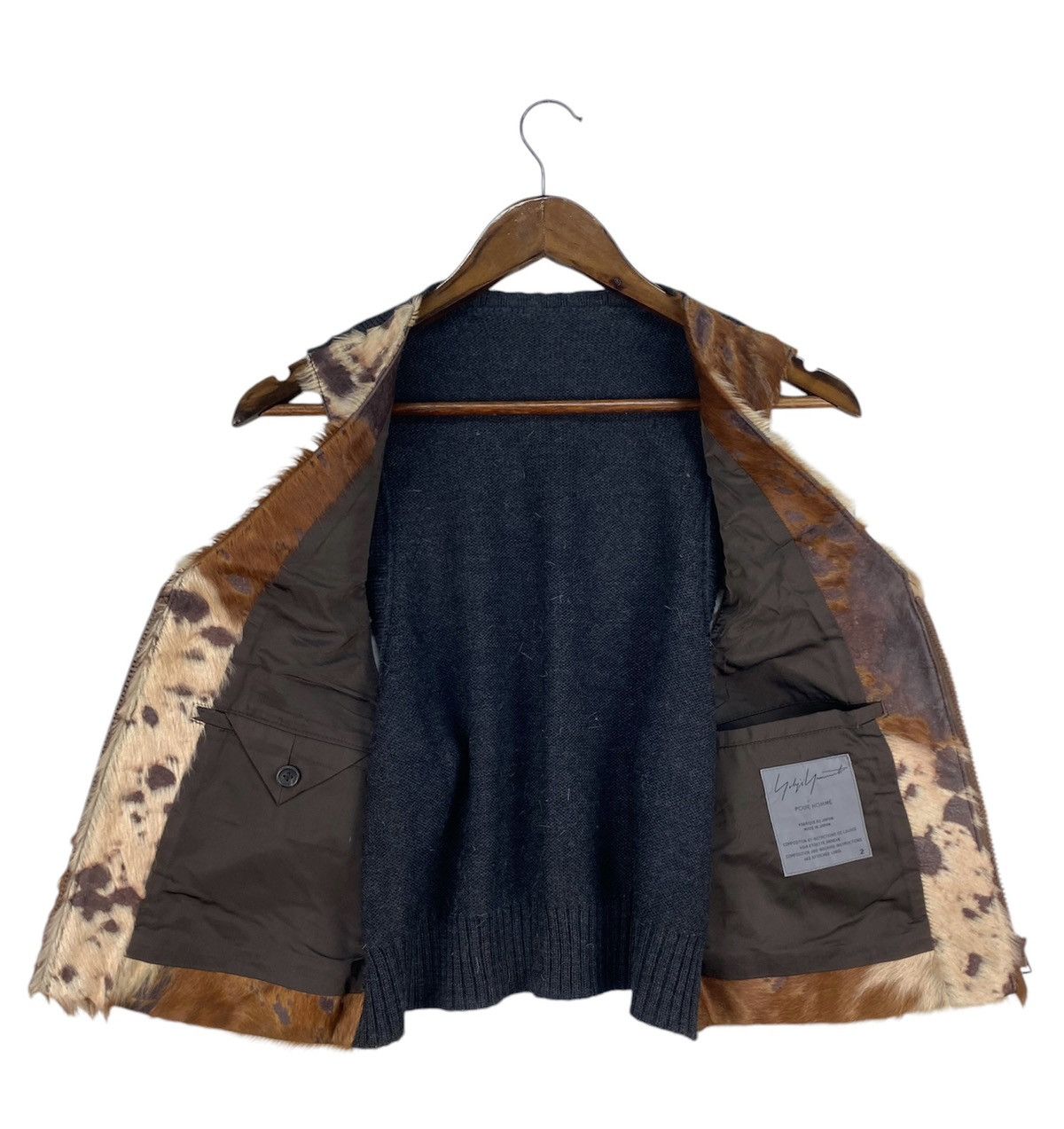 Yohji Yamamoto 🔥GRAIL ICONIC🔥Yohji Yamamoto Pour Homme Calf Skin Fur Vest Size US M / EU 48-50 / 2 - 8 Thumbnail