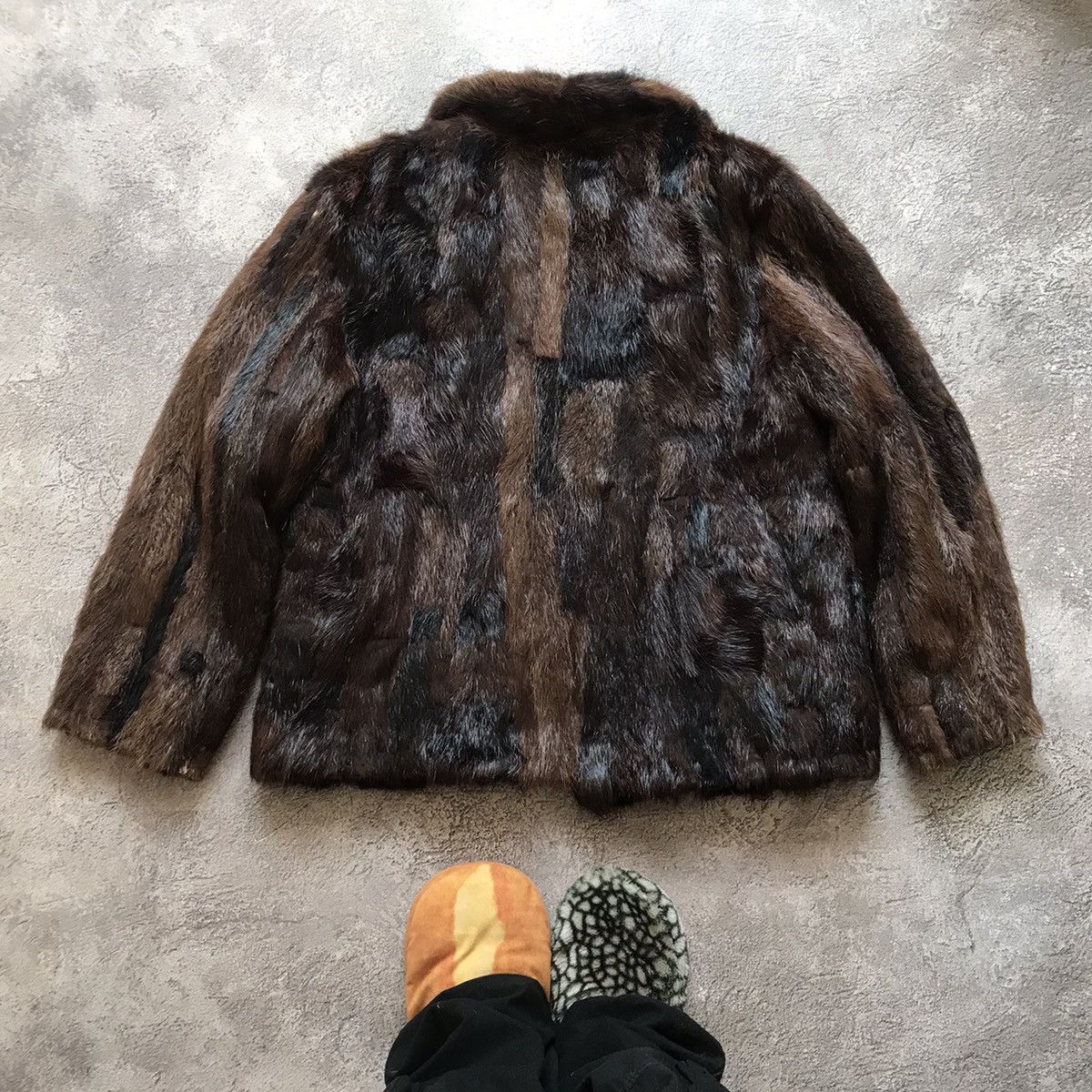 Vintage Vintage Y2K Faux Fur Jacket Dark Brown Glamour Oversized L Size L / US 10 / IT 46 - 10 Thumbnail