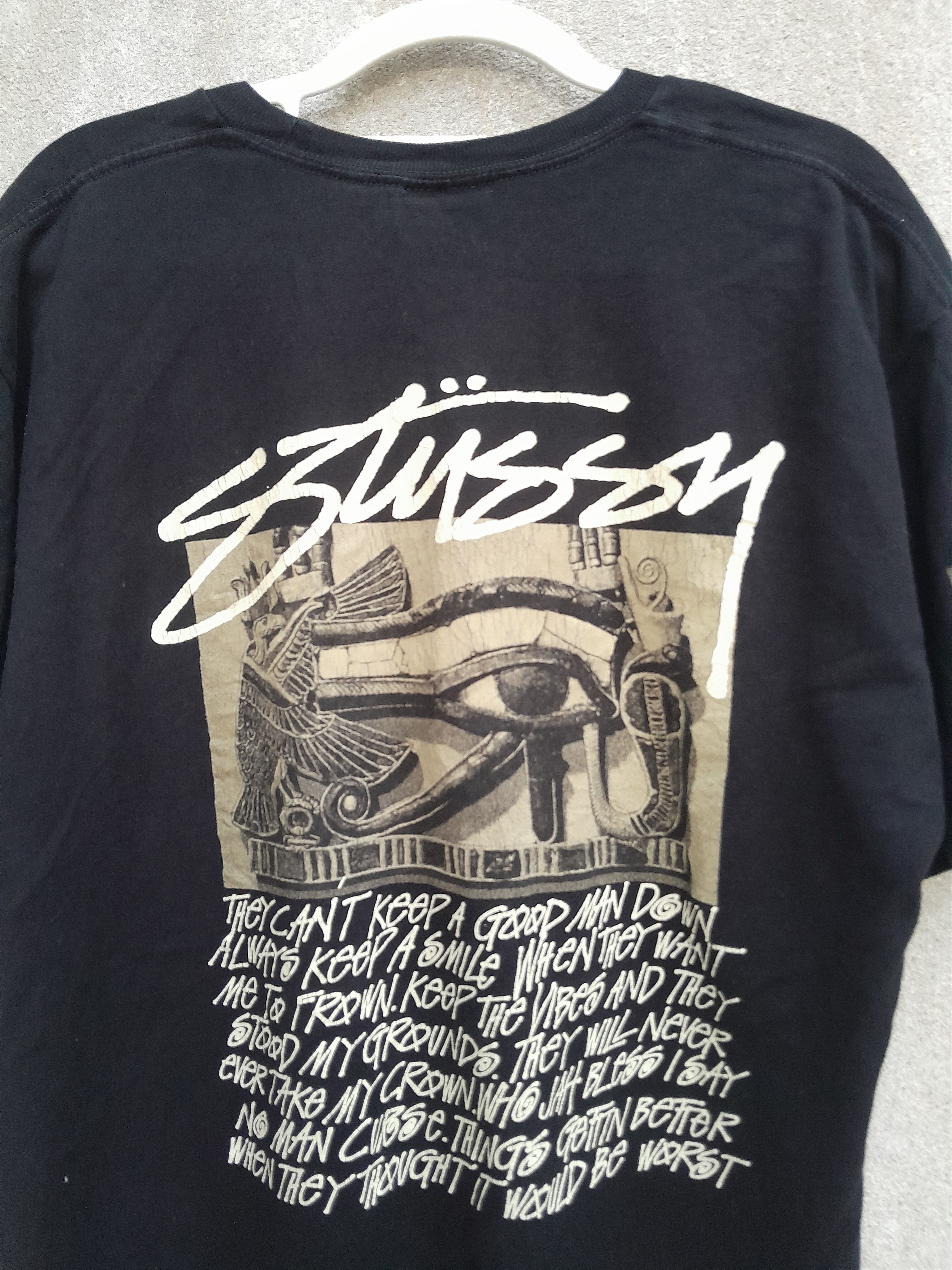 Stussy Stussy "Eye of Horus" Egyptian Graphic T-Shirt - Black Size US L / EU 52-54 / 3 - 5 Thumbnail