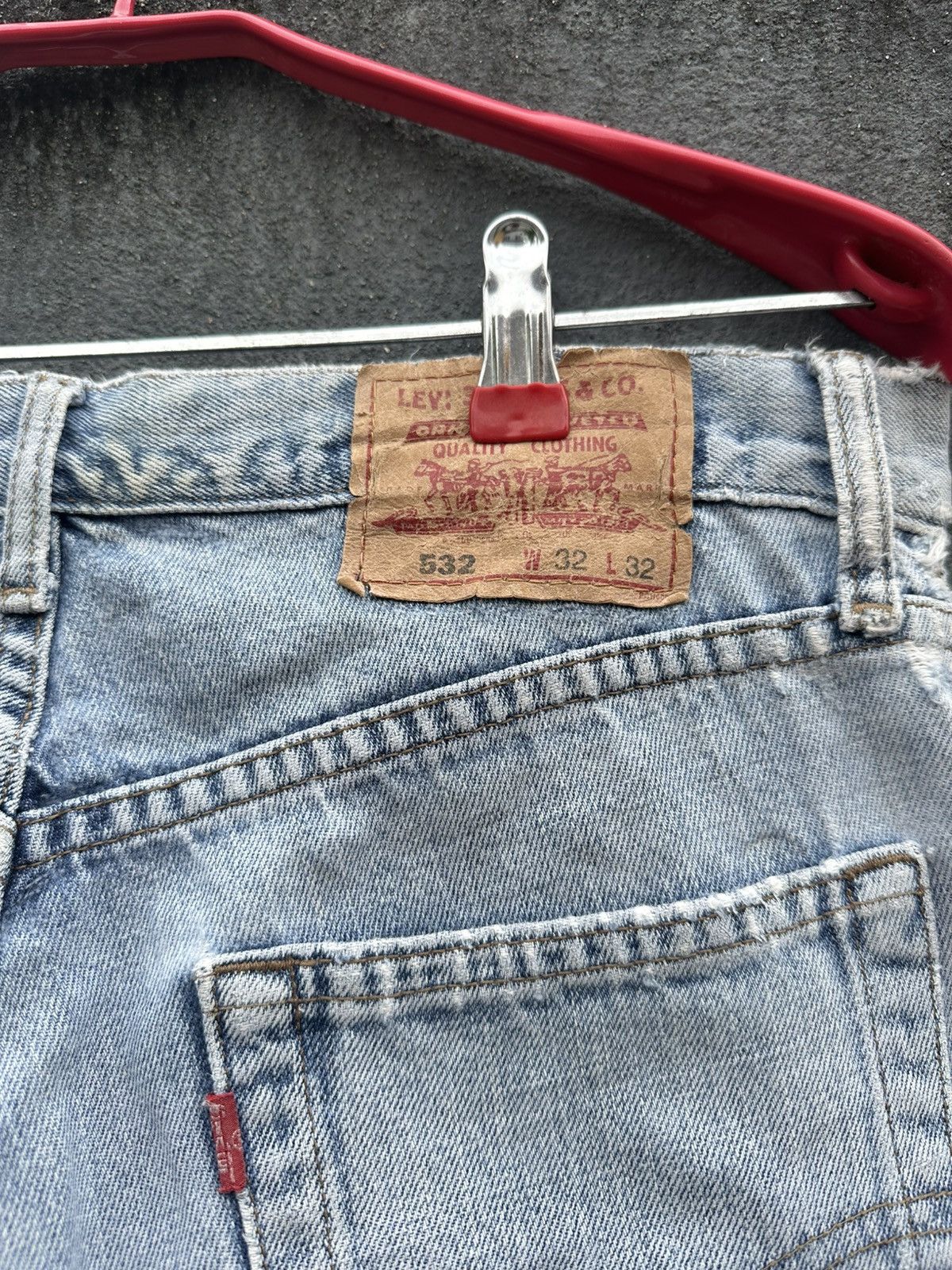Levi's Vintage Clothing 👹Vintage Levis 532 Distressed Straight Cut Jeans Size US 30 / EU 46 - 10 Thumbnail