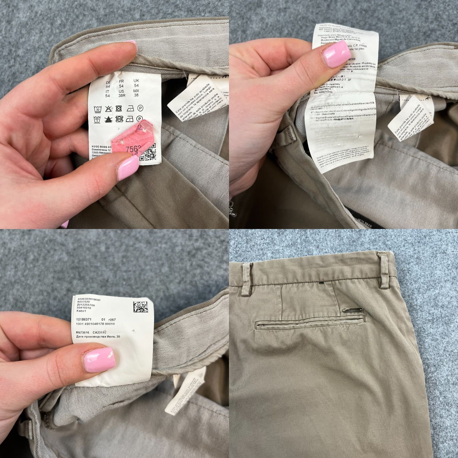 Hugo Boss Hugo Boss Chino Trousers Mens Regular 38 Beige Stretch 5-Pocket Design Tapered Front Flat New title Size US 38 / EU 54 - 8 Thumbnail