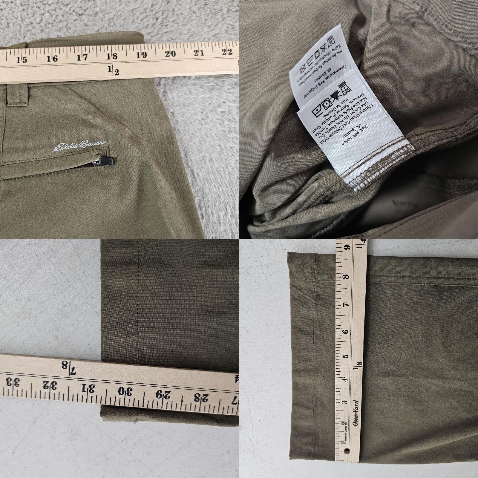 Eddie Bauer Eddie Bauer Travex Pants Mens 38x32 Olive Quick Dry Stretch Zip Pockets Khakis Hiking Size US 38 / EU 54 - 8 Thumbnail
