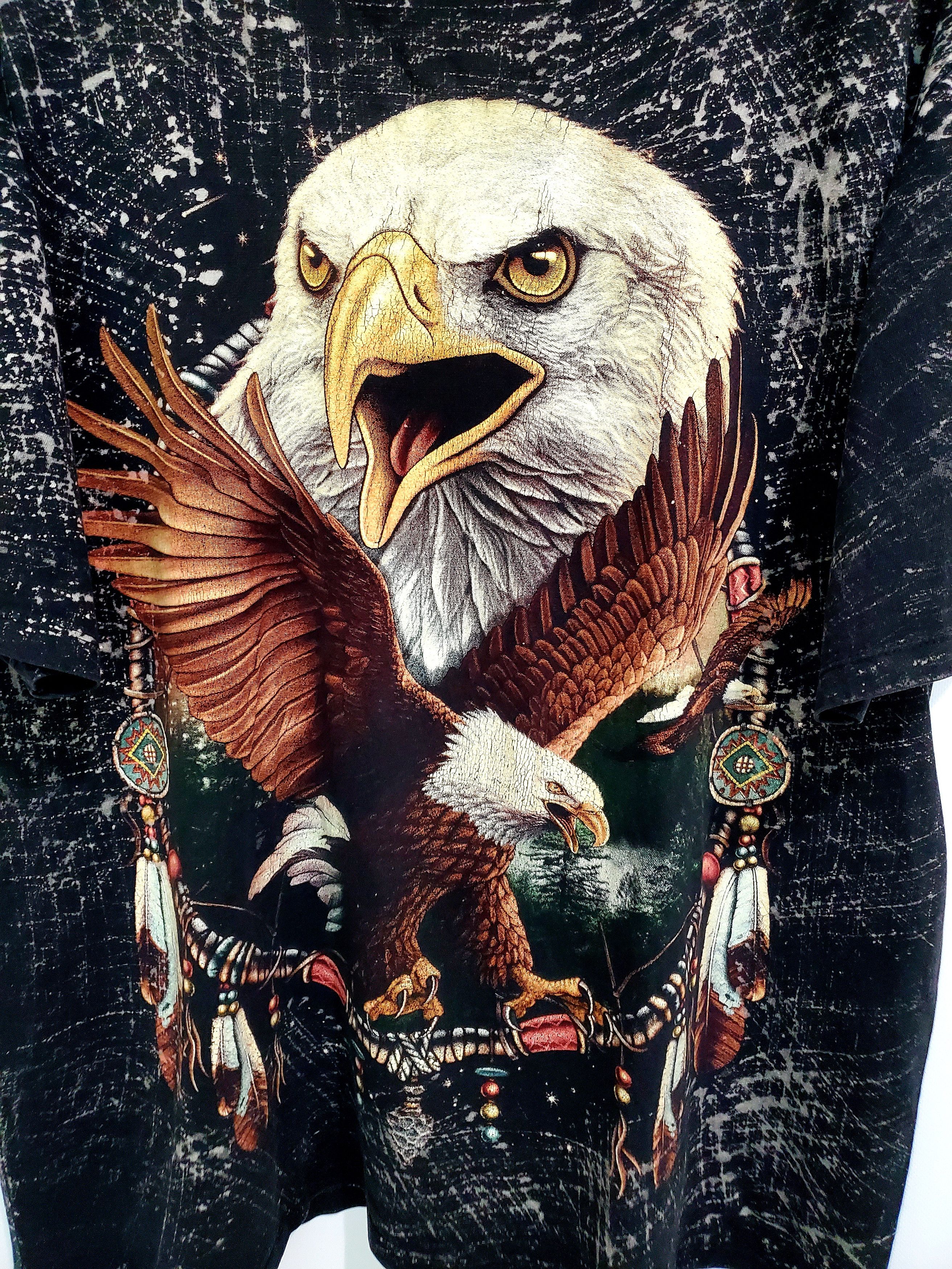 Vintage Vintage 90 American Eagle Rock Tshirt size Xl Size US XL / EU 56 / 4 - 2 Thumbnail