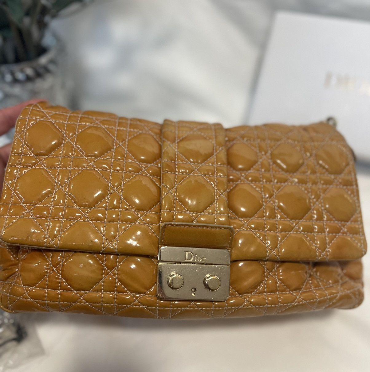 Dior Christian Dior Miss Dior Shoulder Bag Cannage Patent Leather Size ONE SIZE - 5 Thumbnail
