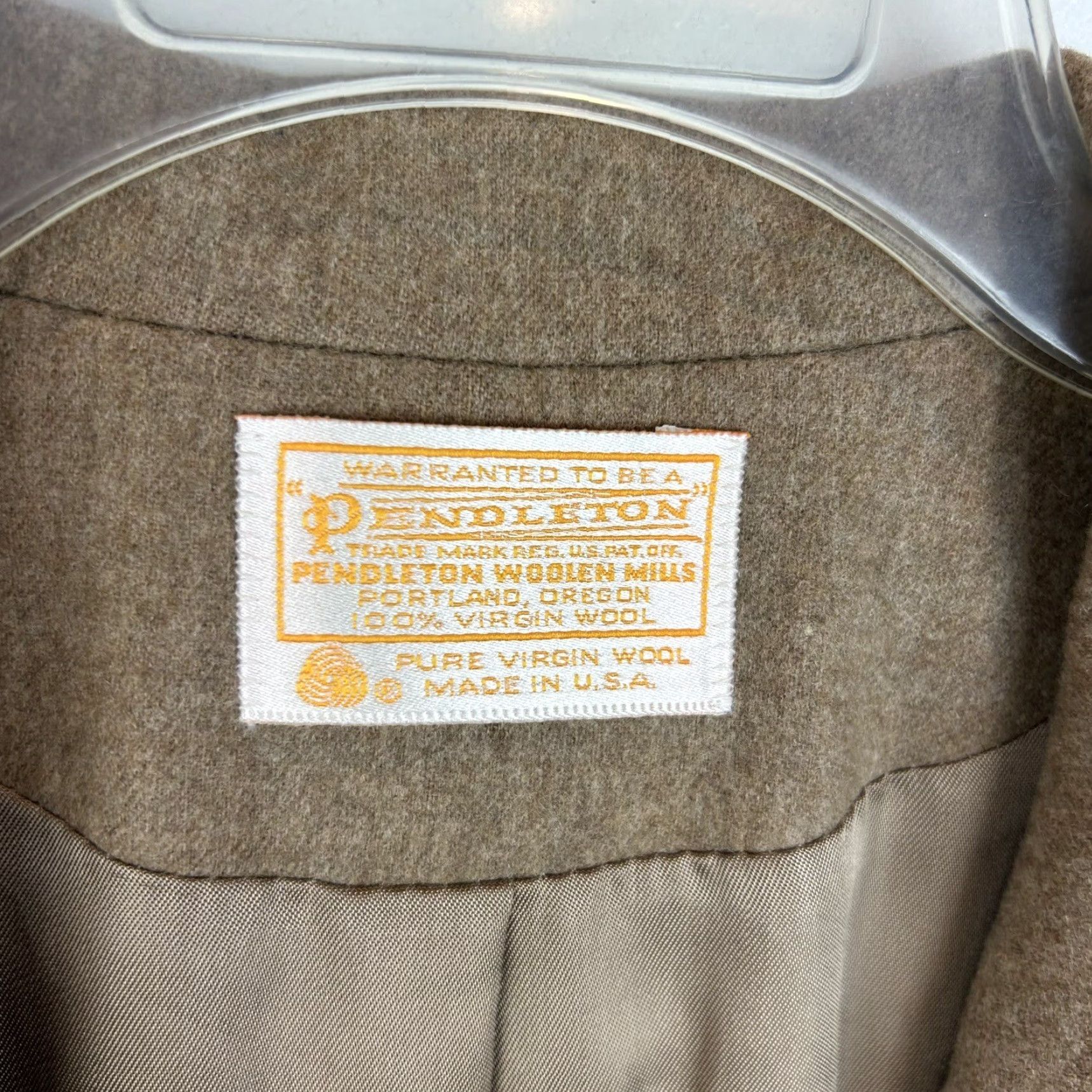 Pendleton VINTAGE Pendleton Blazer Womens 14 Beige Wool Single Button Flaws Read Size XL / US 12-14 / IT 48-50 - 3 Thumbnail