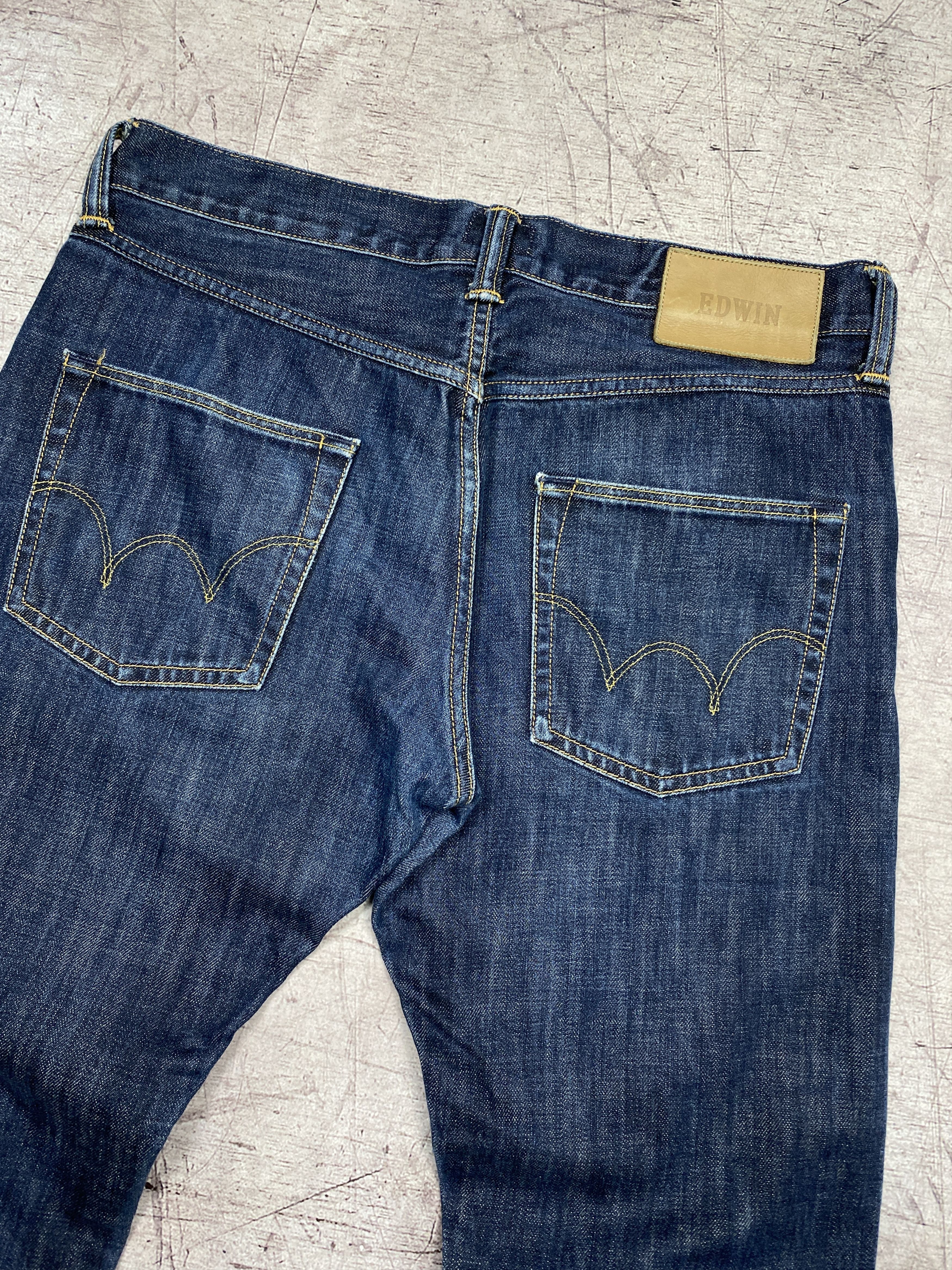 Edwin × Vintage Edwin Mens Regular Tapered Denim Pants Jeans Size US 32 / EU 48 - 2 Thumbnail